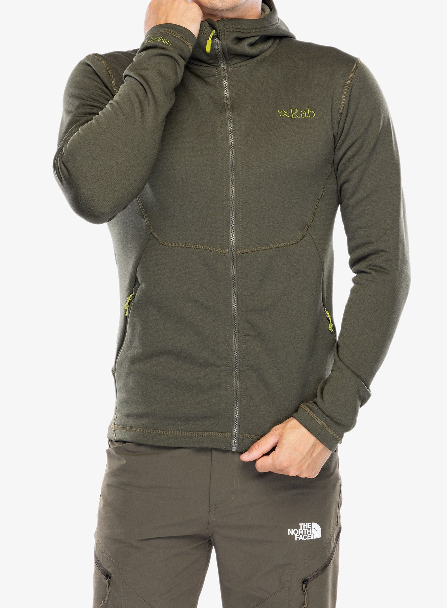 Fleecová bunda Rab Geon Hoody - army