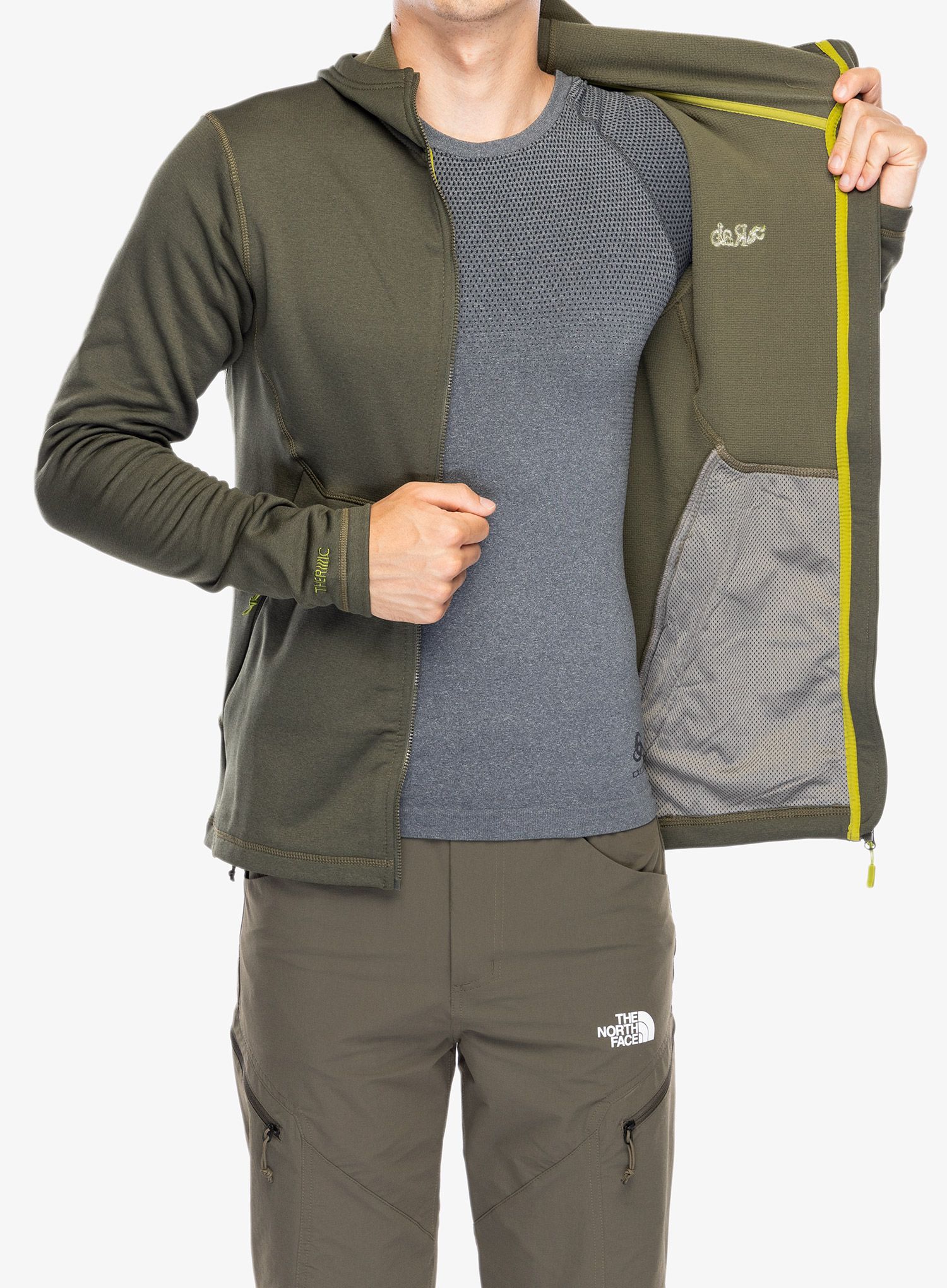 Fleecová bunda Rab Geon Hoody - army