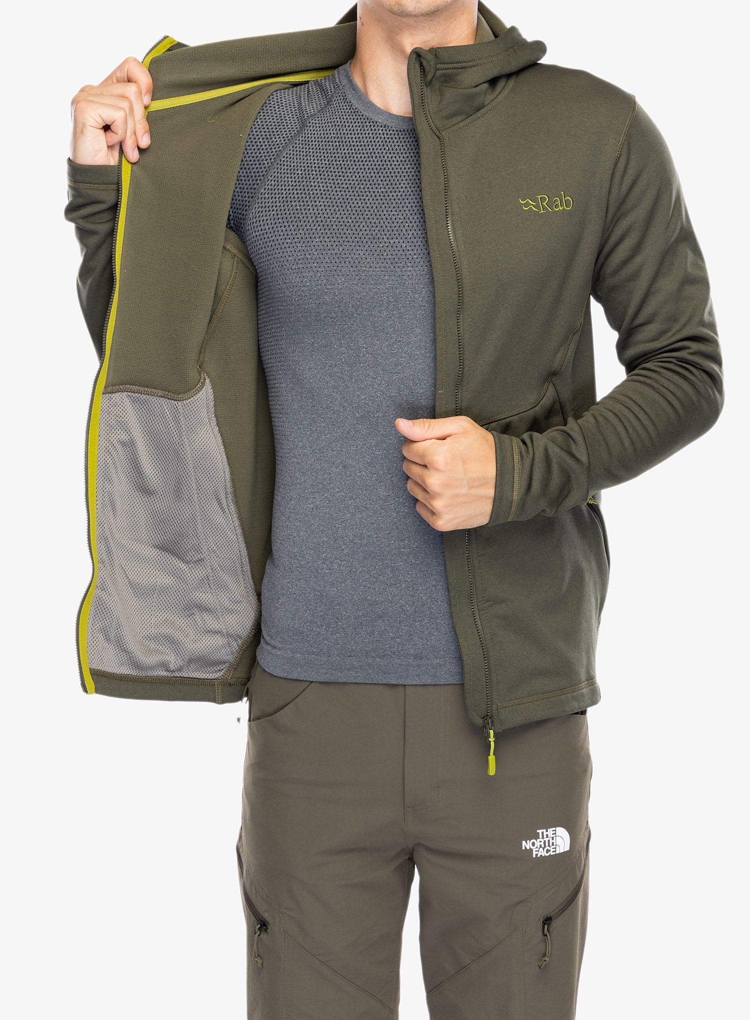 Fleecová bunda Rab Geon Hoody - army