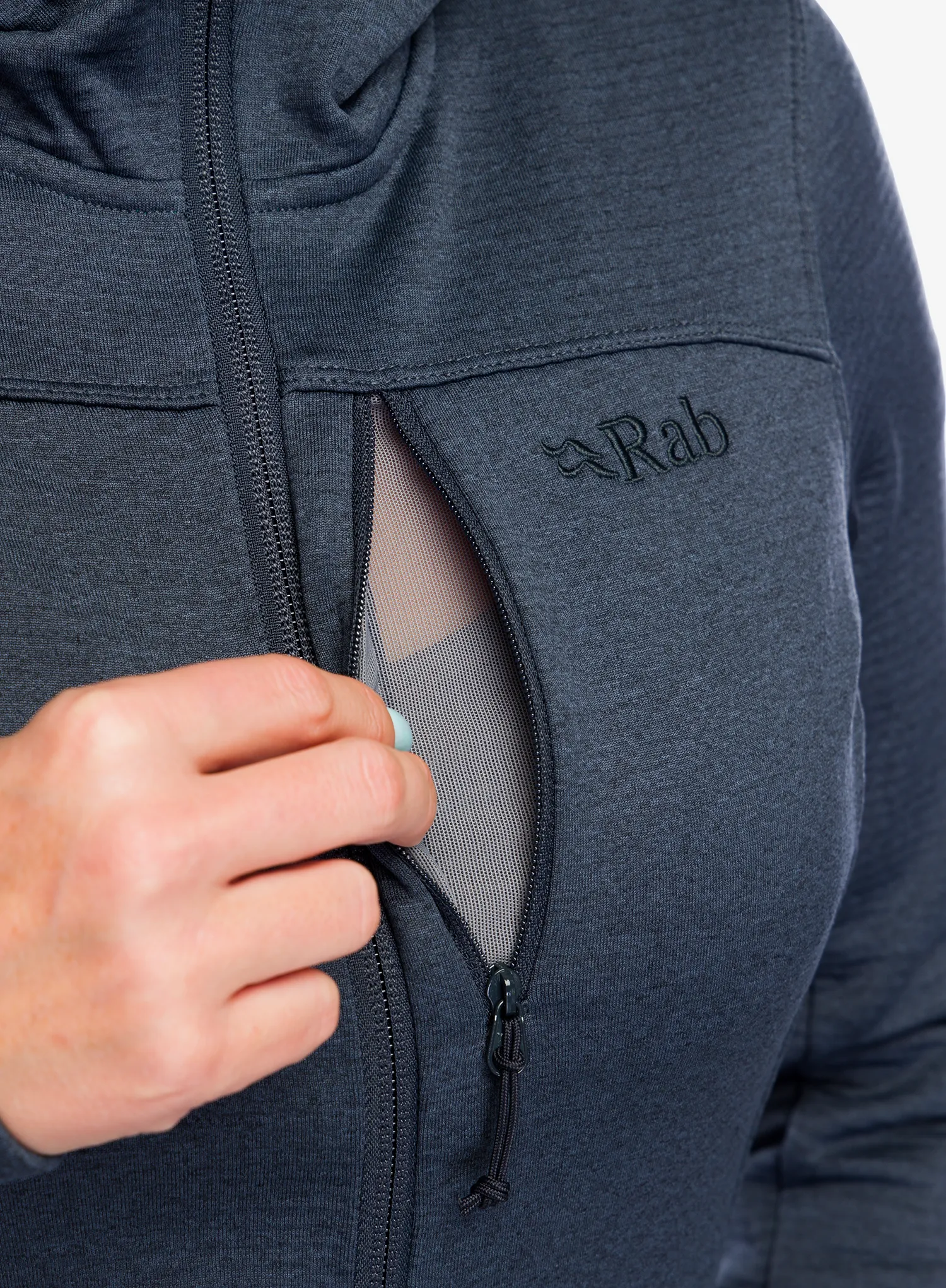 Dámská mikina s kapucí Rab Graviton Hoody - beluga