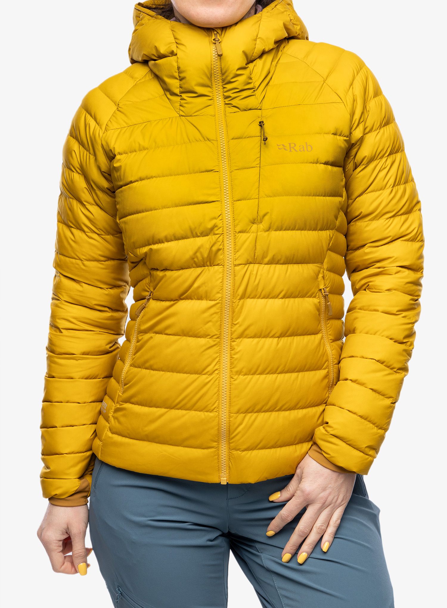 Dámská péřová bunda Rab Infinity Microlight Jacket - sahara