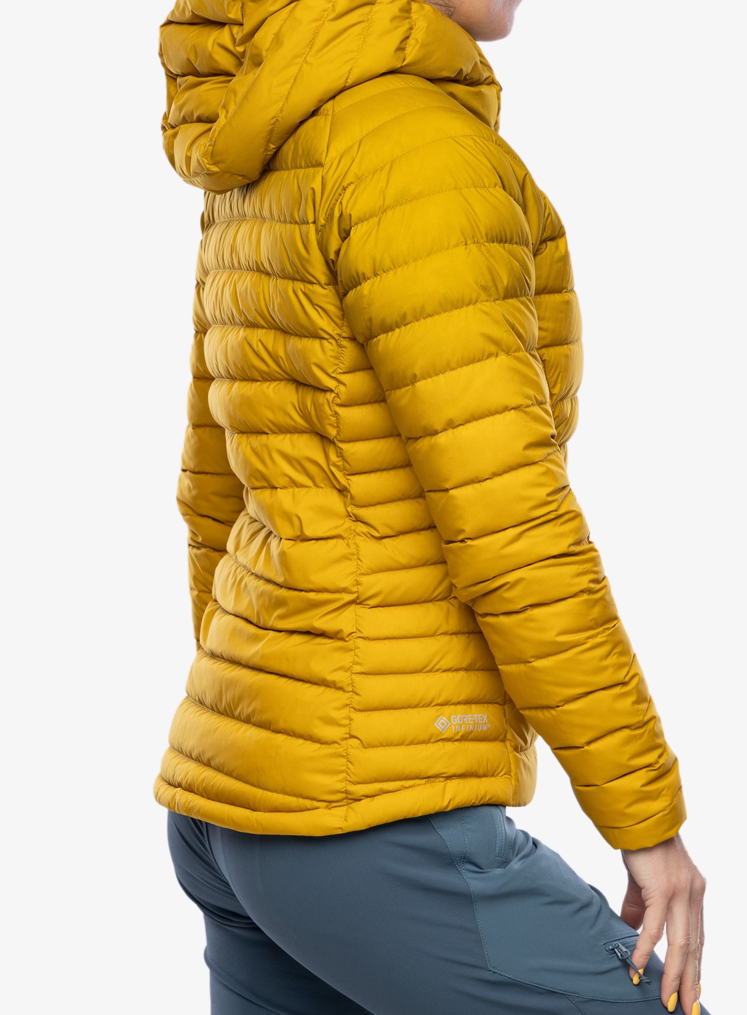 Dámská péřová bunda Rab Infinity Microlight Jacket - sahara
