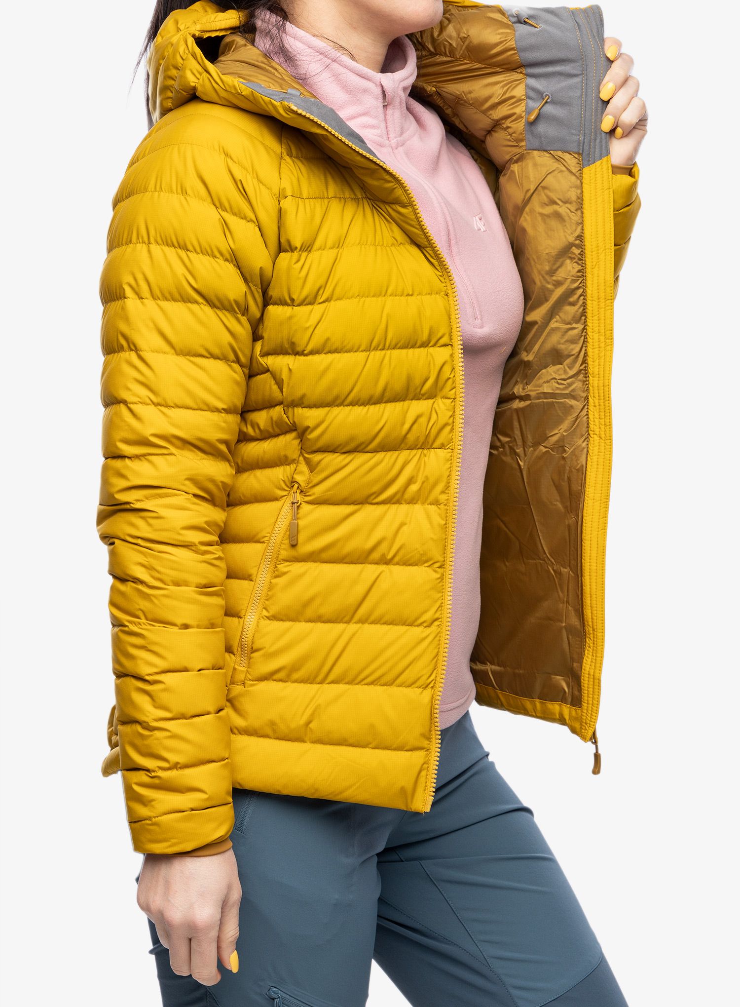 Dámská péřová bunda Rab Infinity Microlight Jacket - sahara