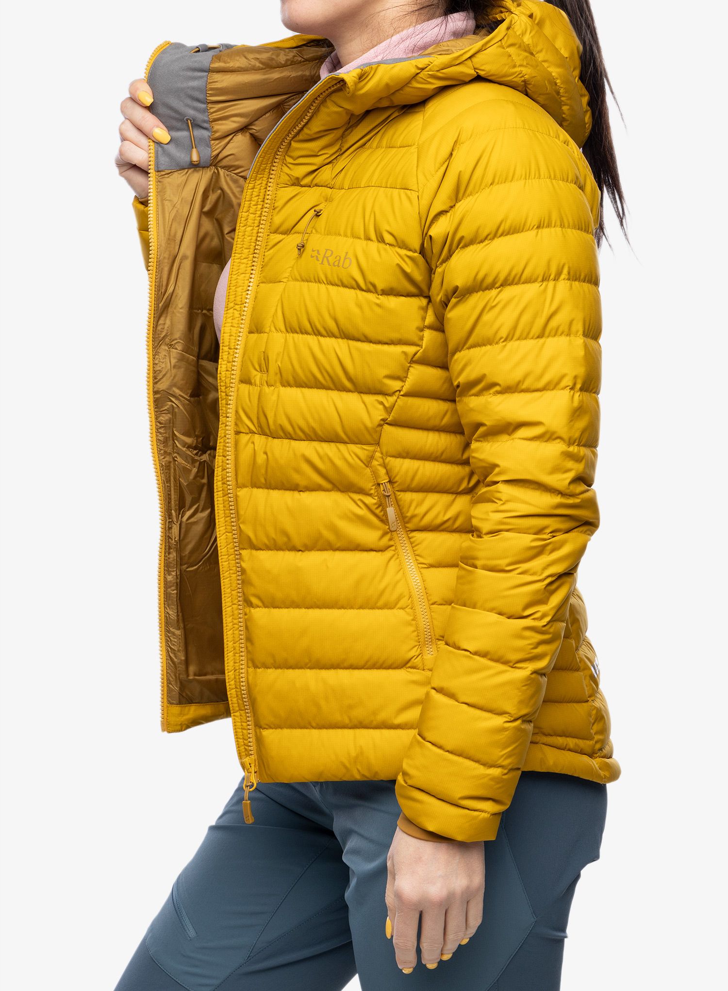 Dámská péřová bunda Rab Infinity Microlight Jacket - sahara