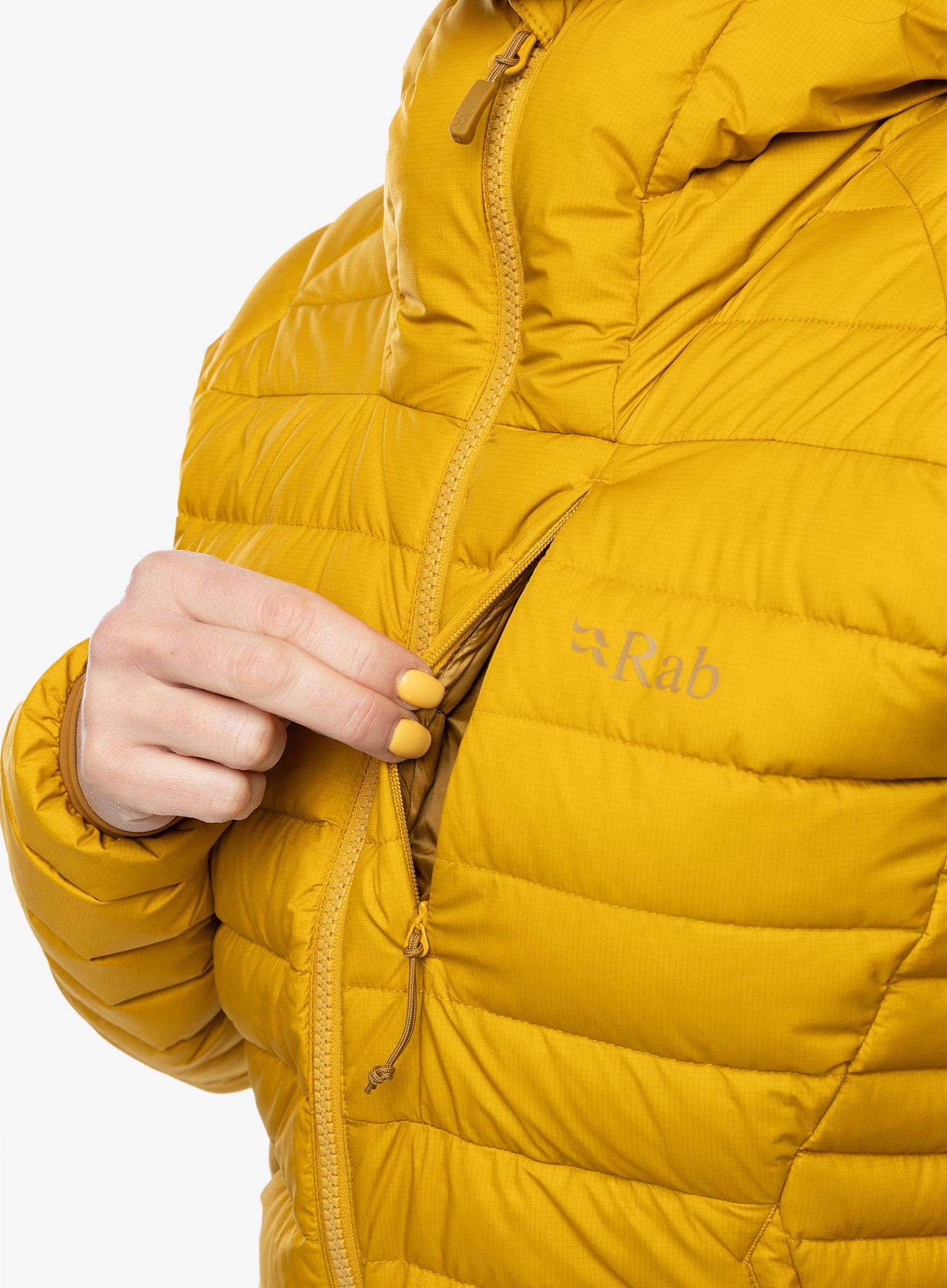 Dámská péřová bunda Rab Infinity Microlight Jacket - sahara