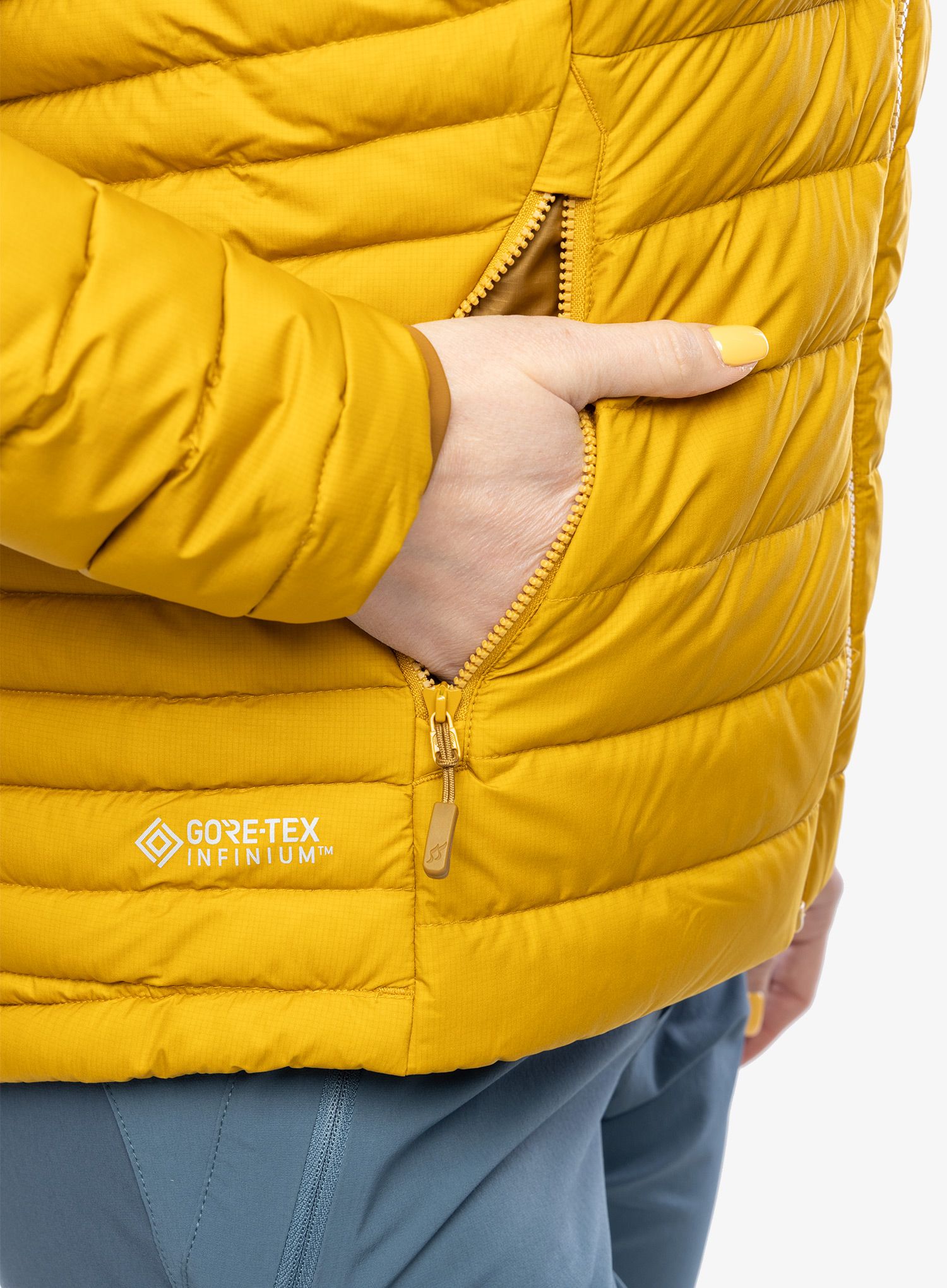 Dámská péřová bunda Rab Infinity Microlight Jacket - sahara