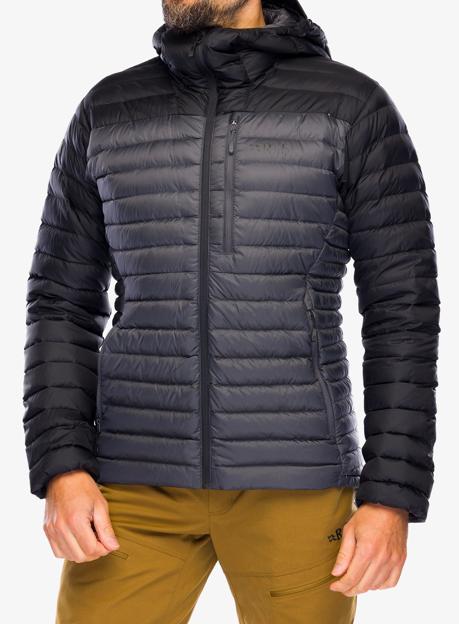 Bunda Rab Microlight Alpine Down Jacket- black/graphene