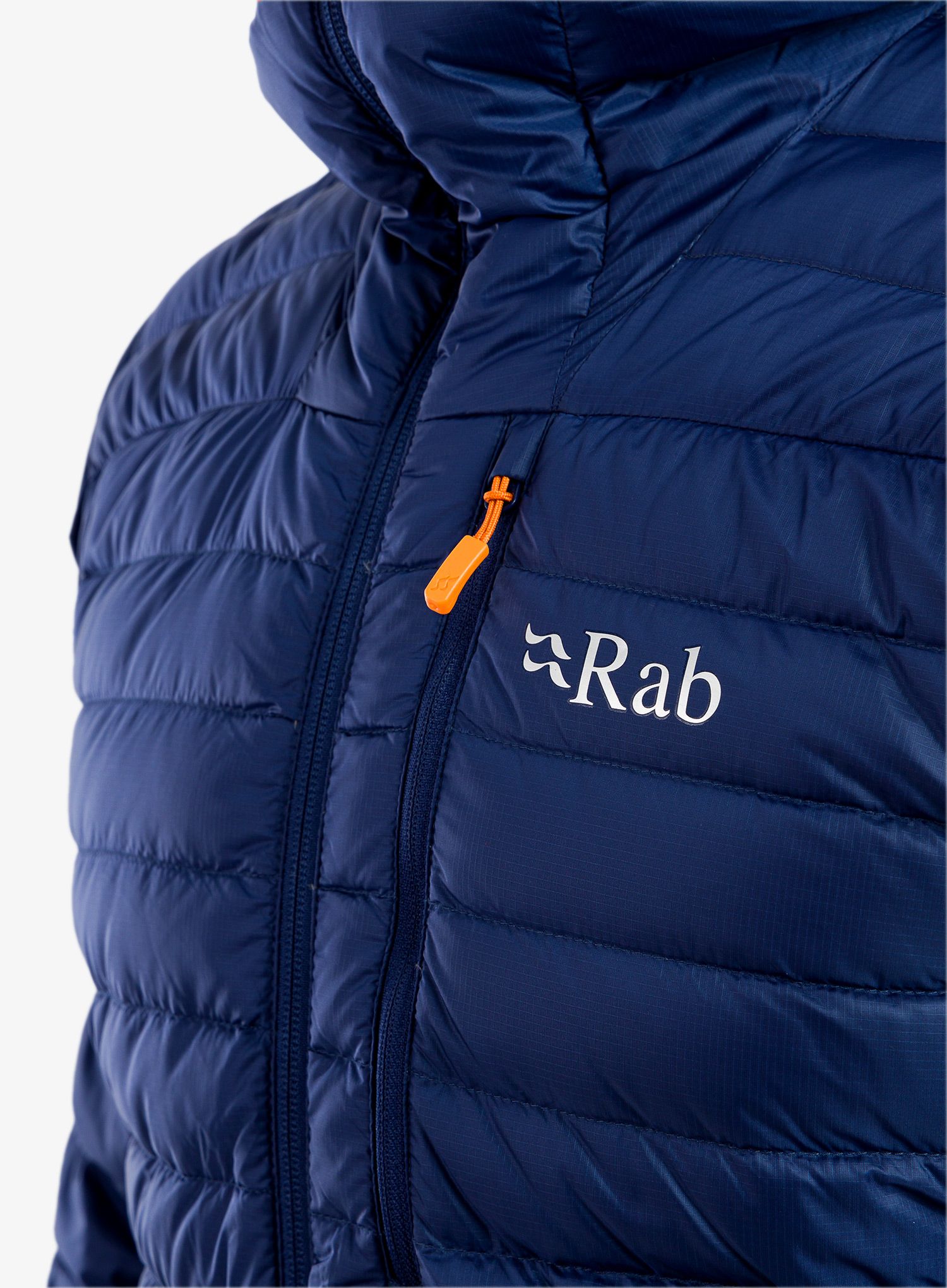 Péřová bunda Rab Microlight Alpine Jacket - deep ink/marmalade