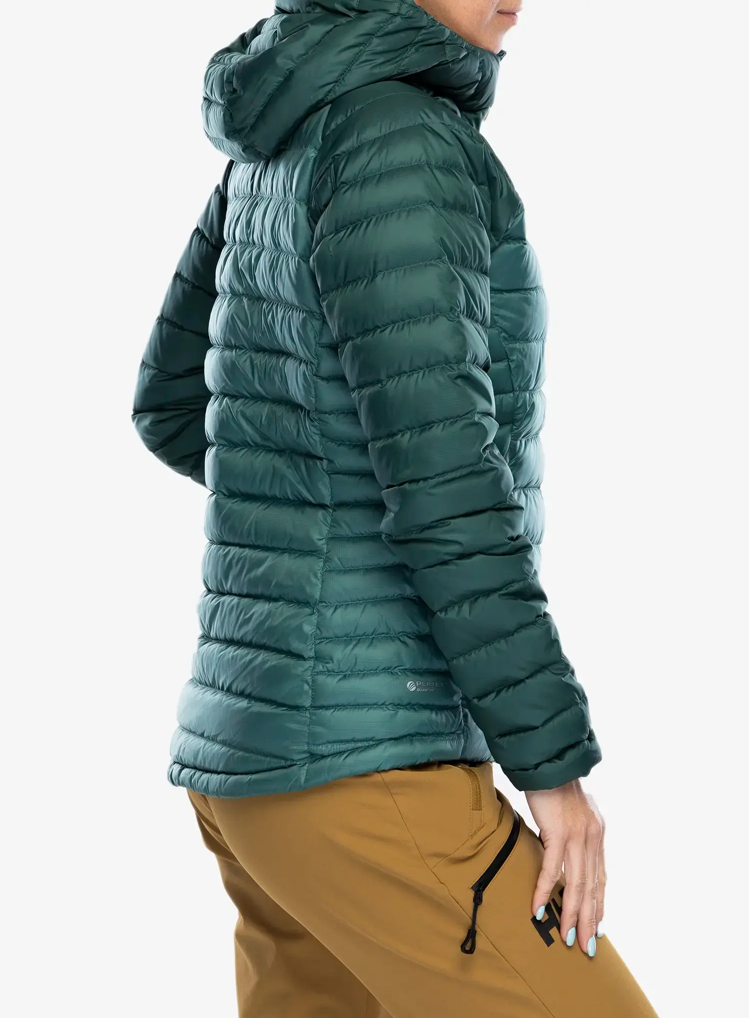 Dámská péřová bunda Rab Microlight Alpine Jacket - green slate/eucalyptus