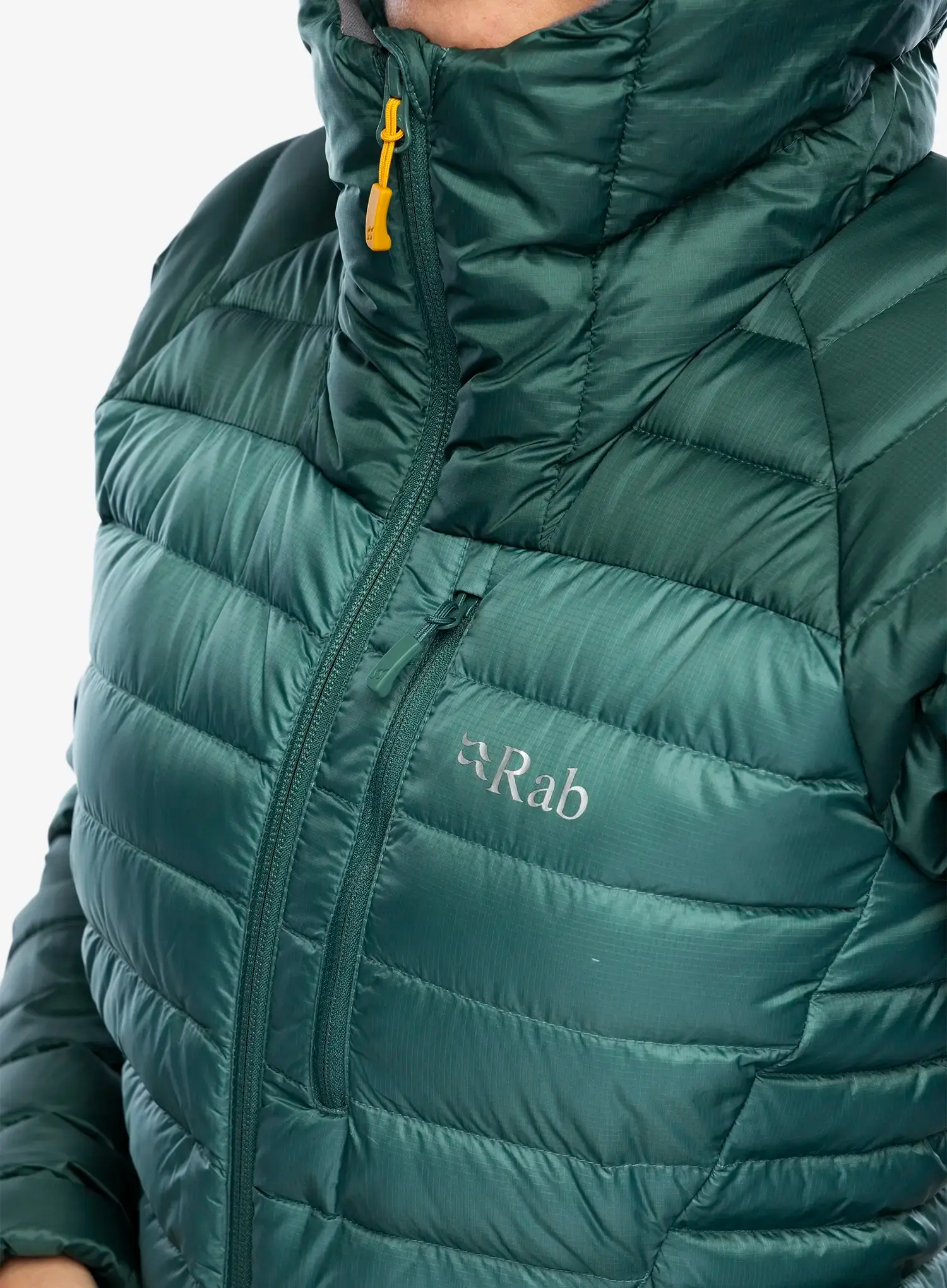 Dámská péřová bunda Rab Microlight Alpine Jacket - green slate/eucalyptus