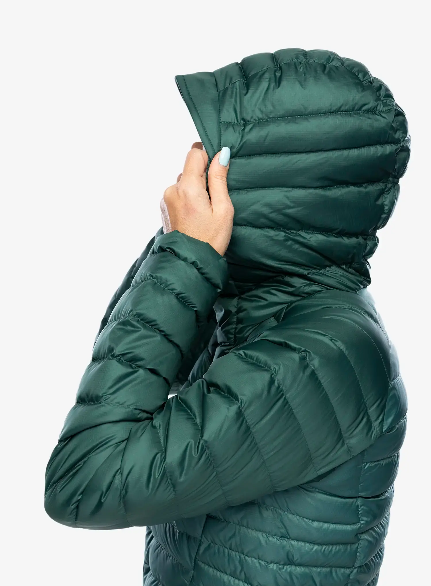Dámská péřová bunda Rab Microlight Alpine Jacket - green slate/eucalyptus