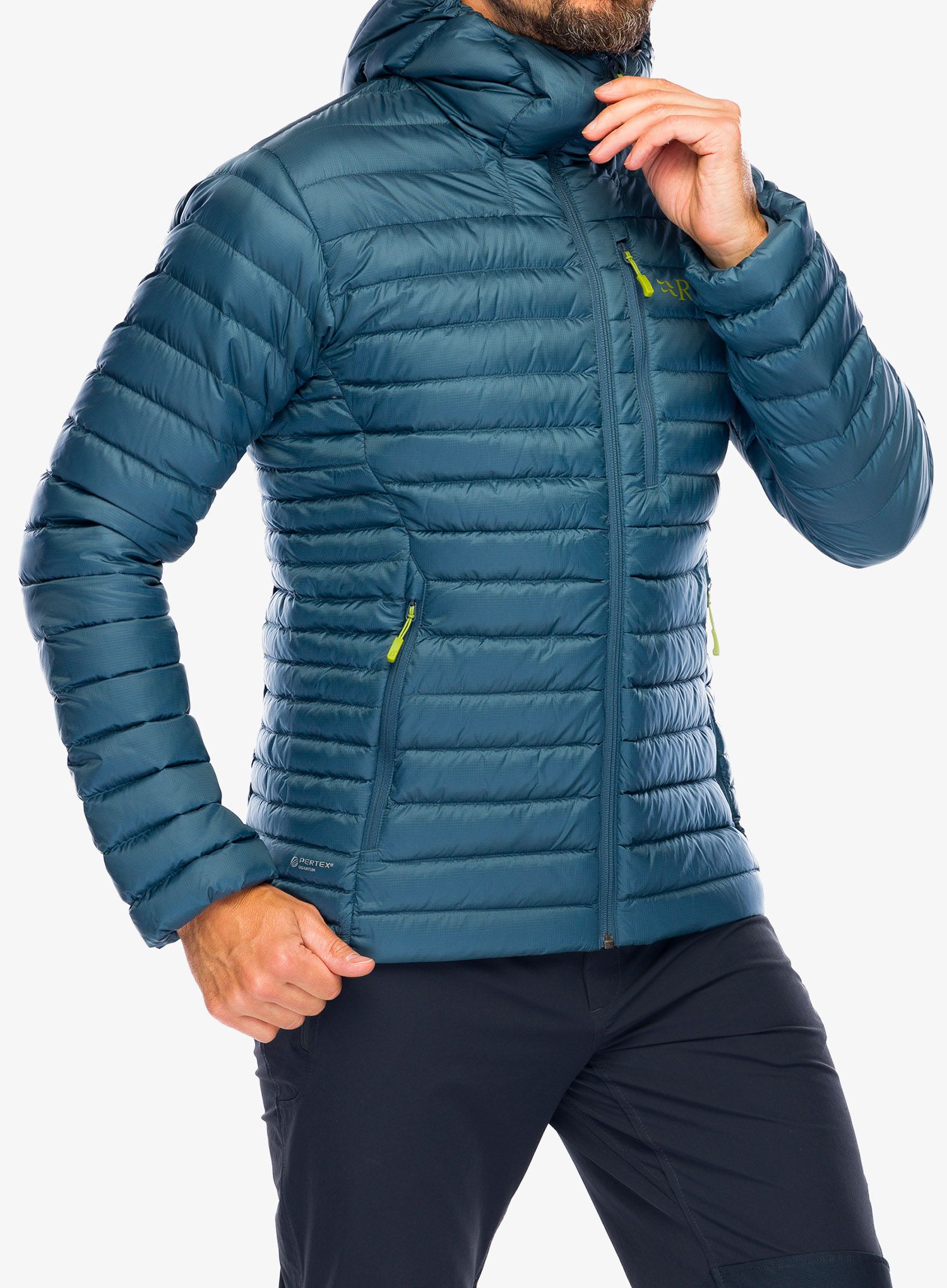 Péřová bunda Rab Microlight Alpine Jacket - orion blue