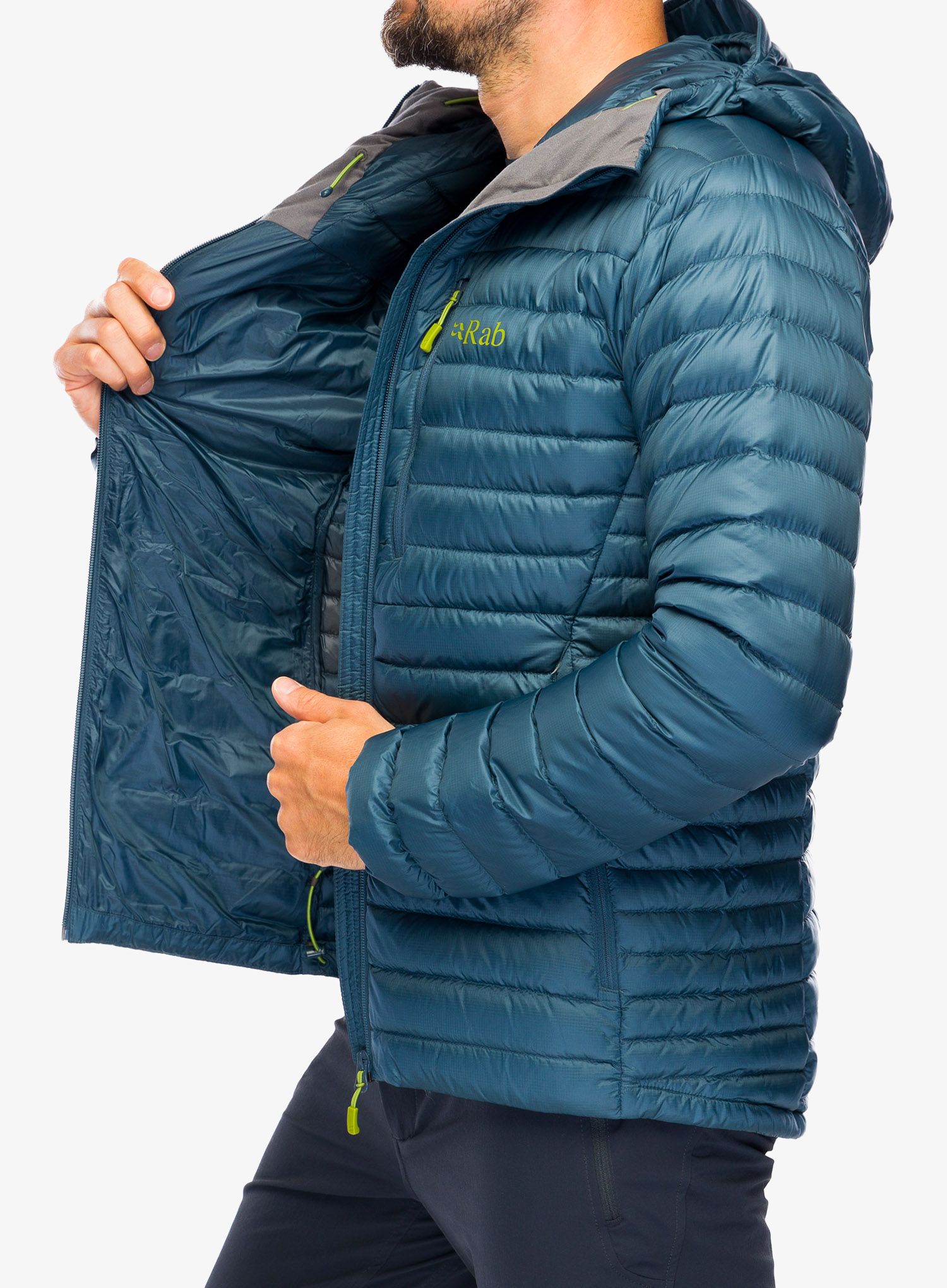 Péřová bunda Rab Microlight Alpine Jacket - orion blue