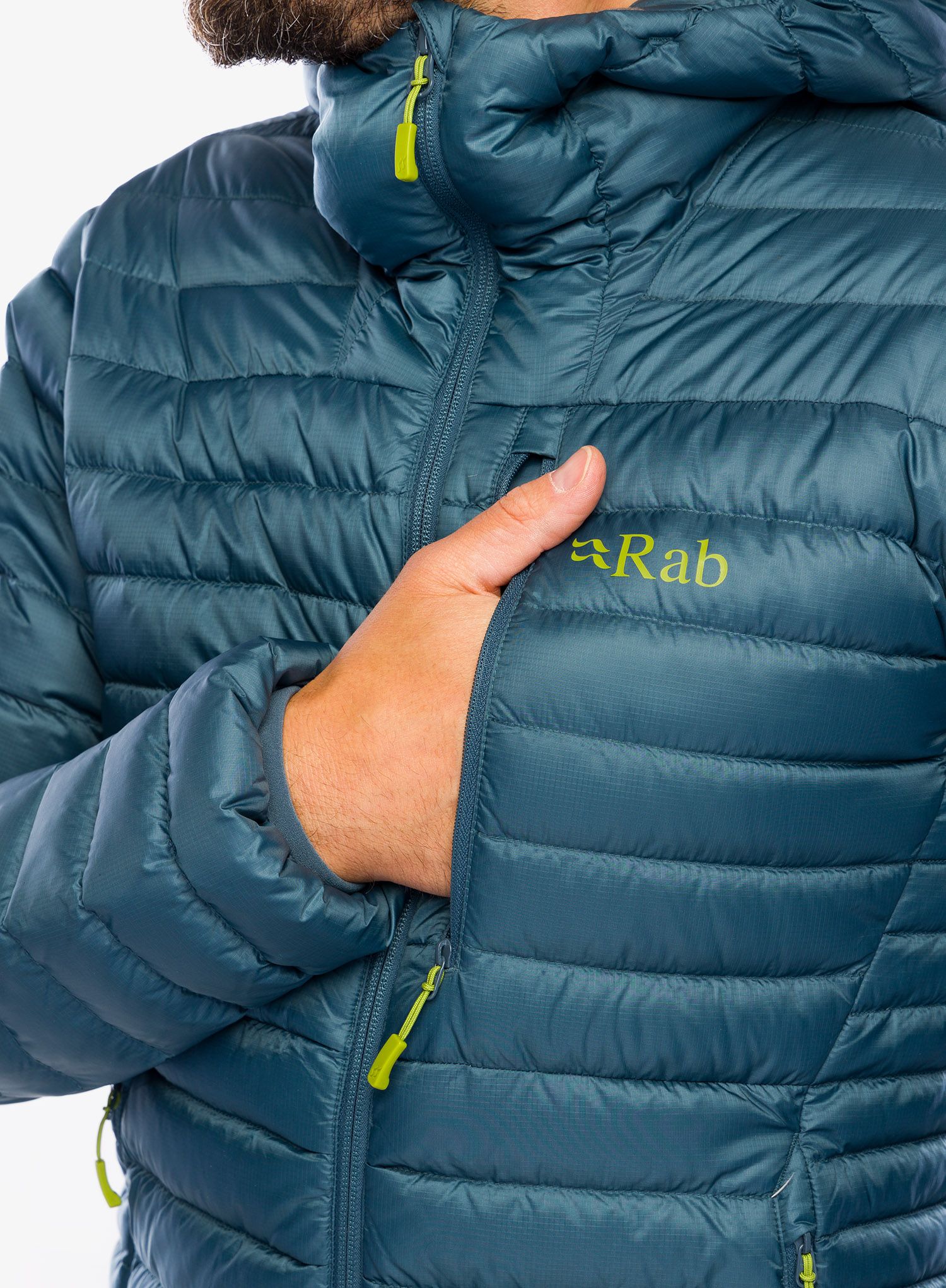 Péřová bunda Rab Microlight Alpine Jacket - orion blue