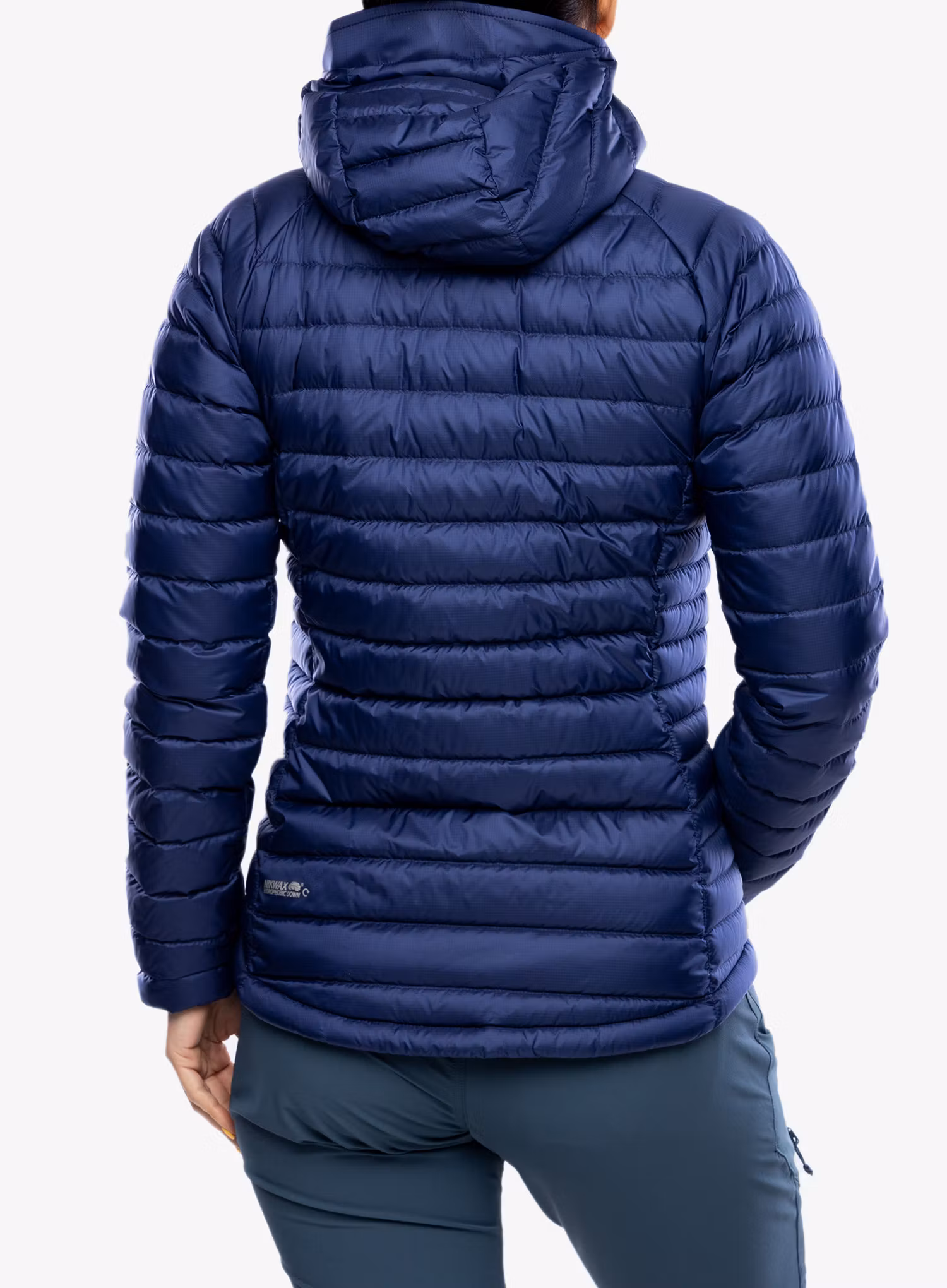 Dámská péřová bunda Rab Microlight Alpine Jacket - patriot blue/marmalade