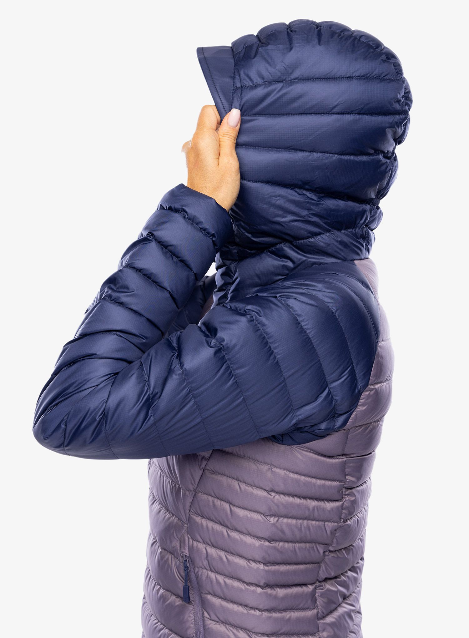 Dámská péřová bunda Rab Microlight Alpine Jacket - patriot blue/purple sage