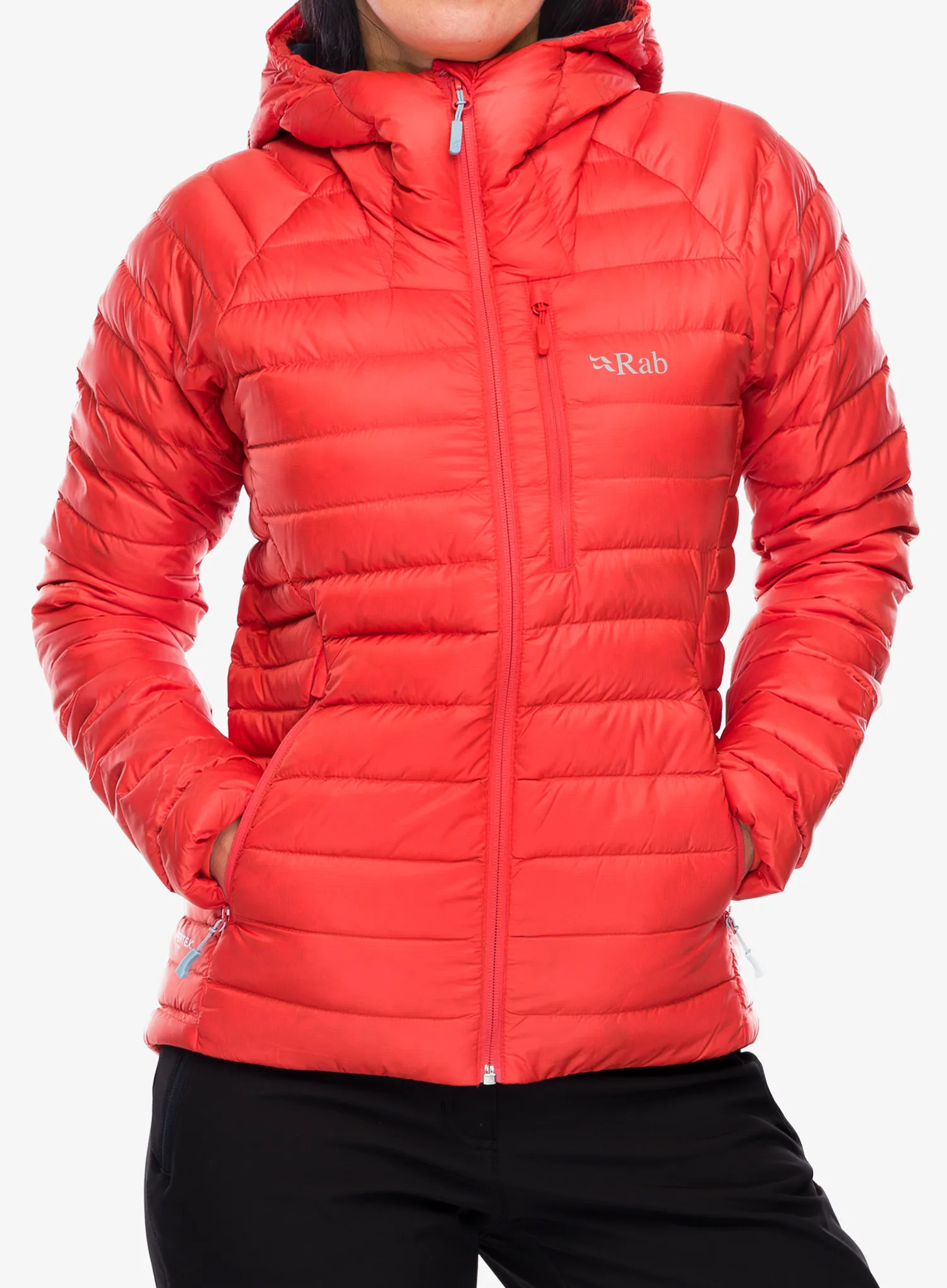 Dámská péřová bunda Rab Microlight Alpine Jacket - red grapefruit