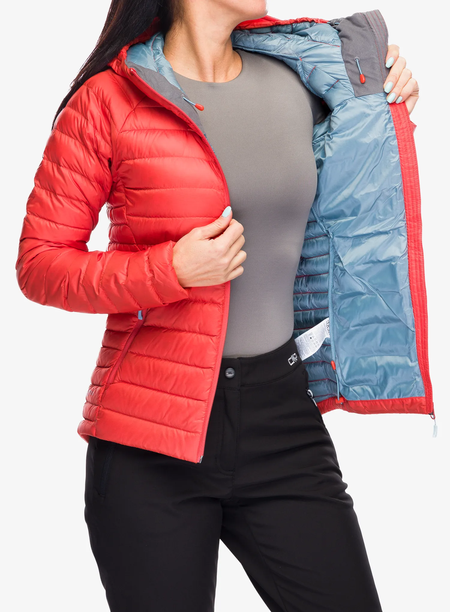 Dámská péřová bunda Rab Microlight Alpine Jacket - red grapefruit
