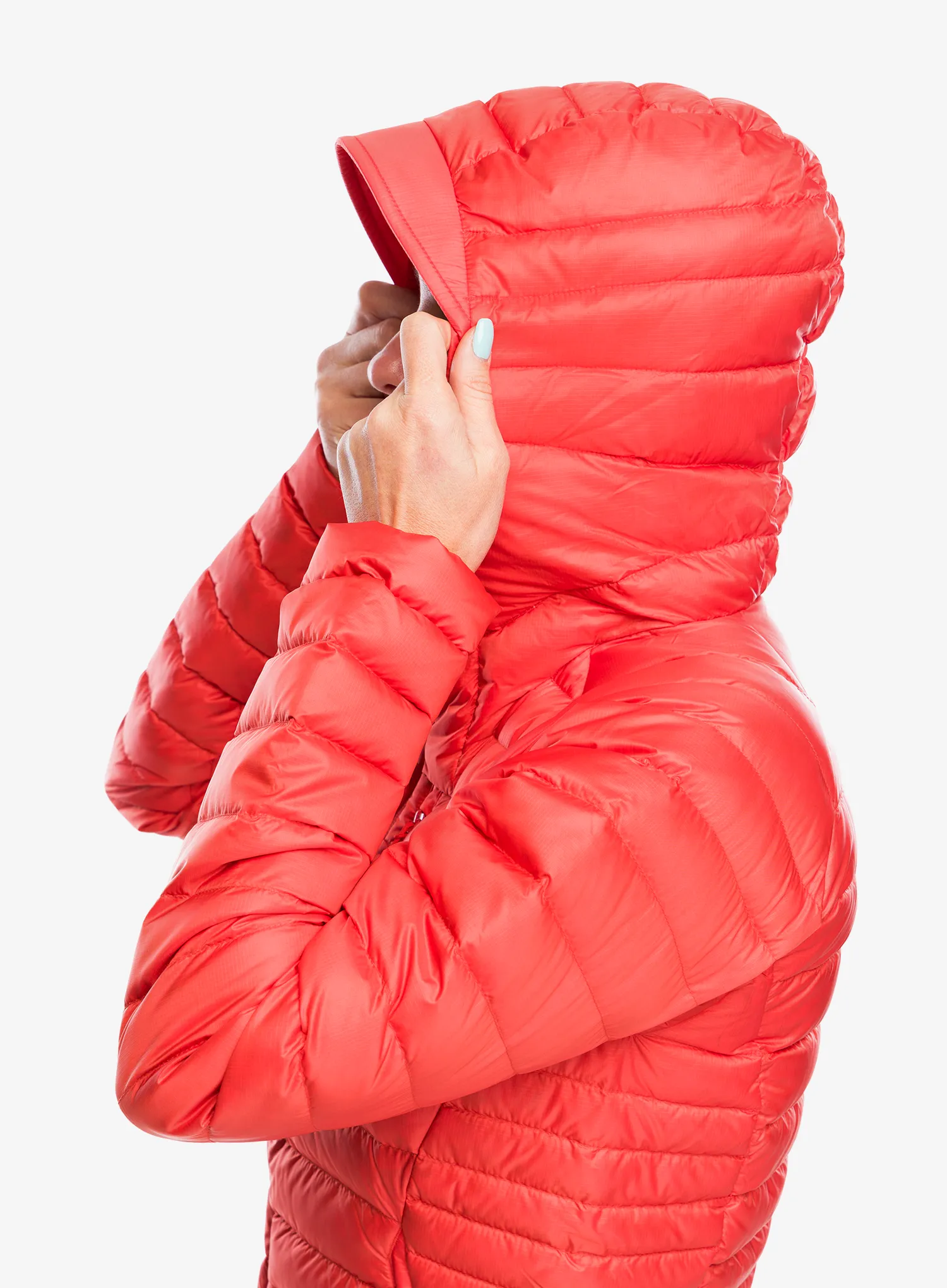 Dámská péřová bunda Rab Microlight Alpine Jacket - red grapefruit