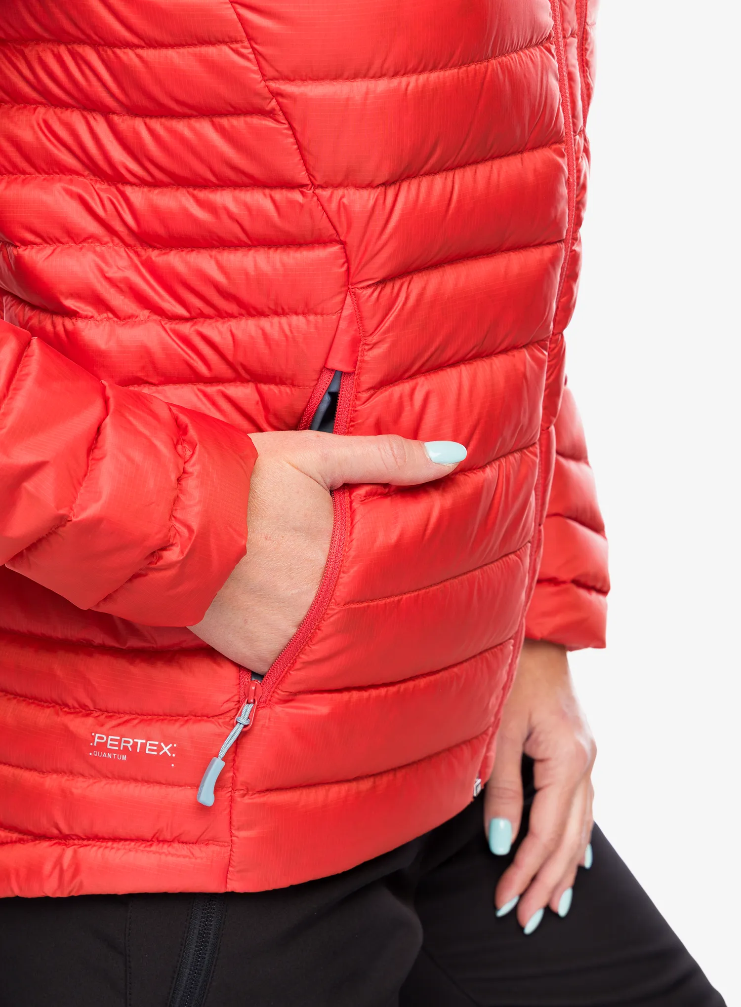 Dámská péřová bunda Rab Microlight Alpine Jacket - red grapefruit
