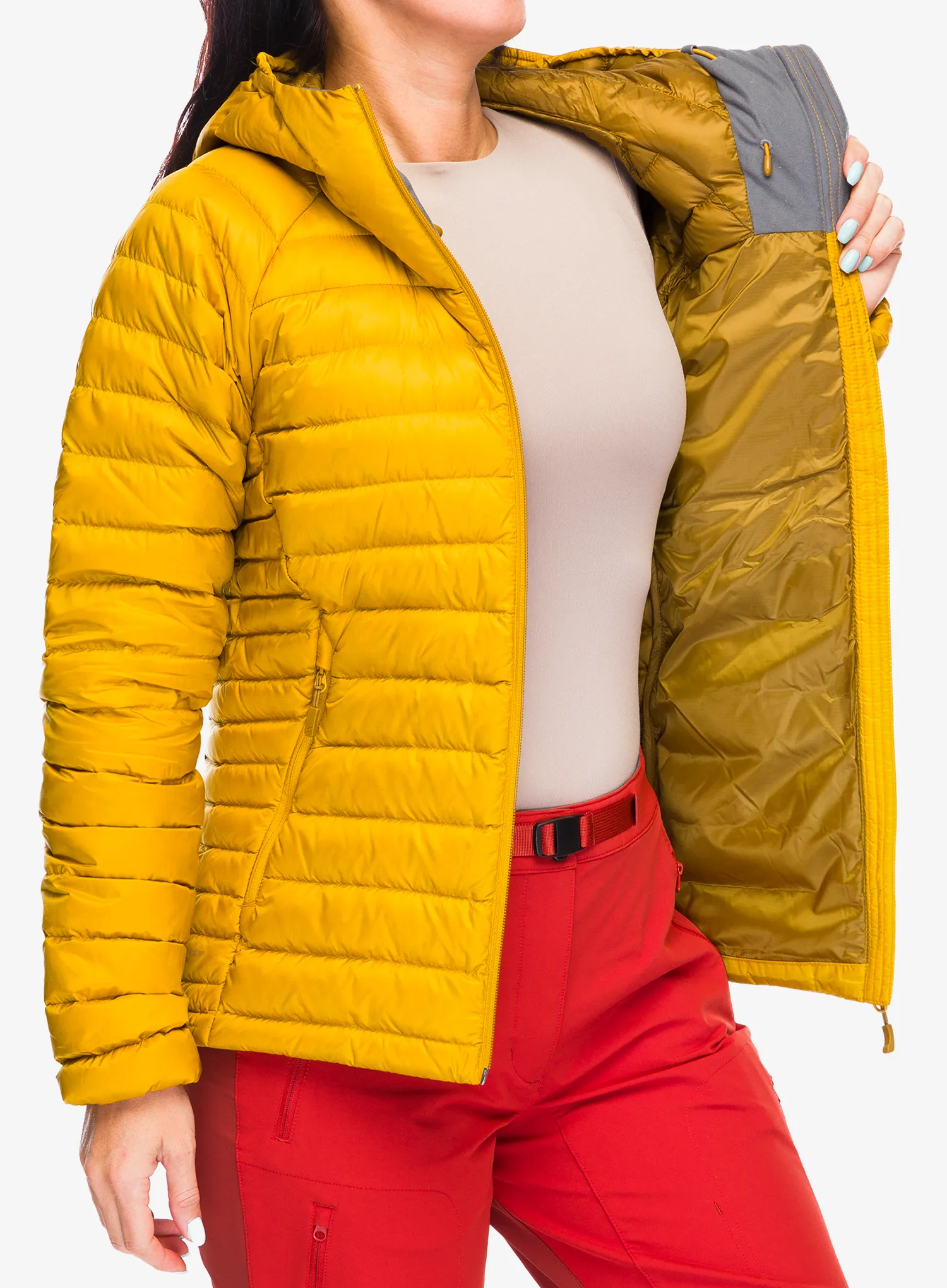 Dámská péřová bunda Rab Microlight Alpine Jacket - sahara