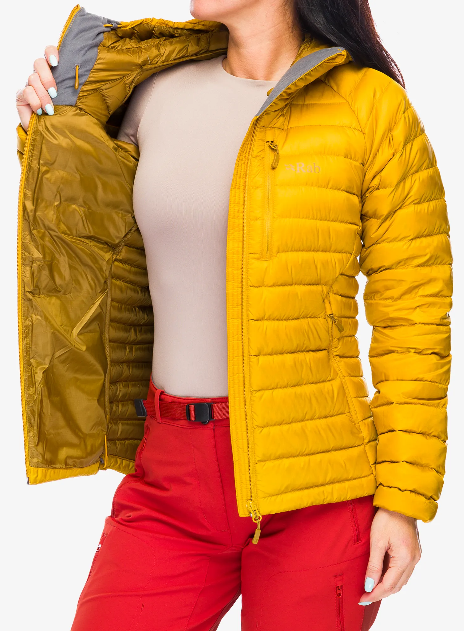 Dámská péřová bunda Rab Microlight Alpine Jacket - sahara