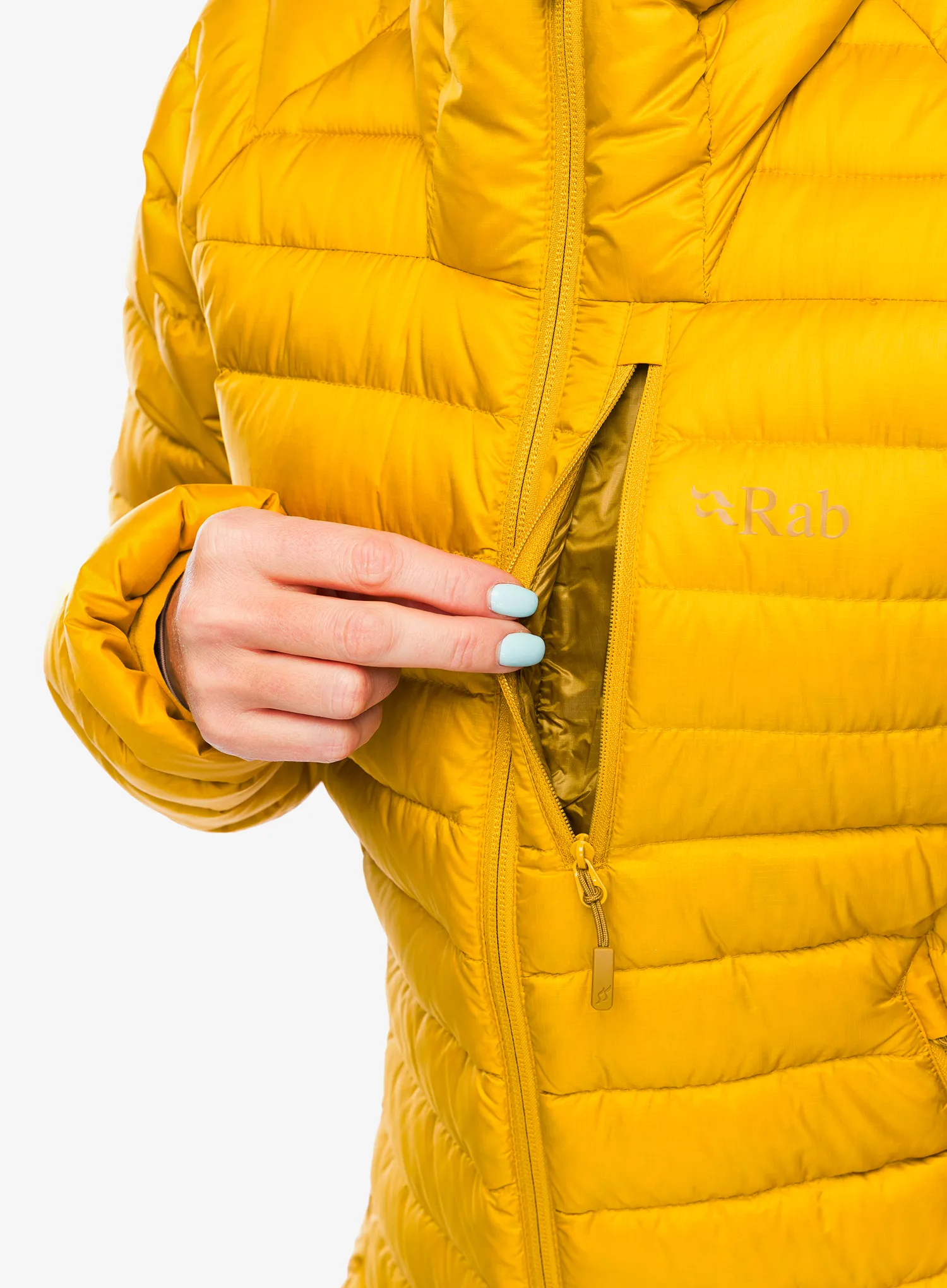 Dámská péřová bunda Rab Microlight Alpine Jacket - sahara