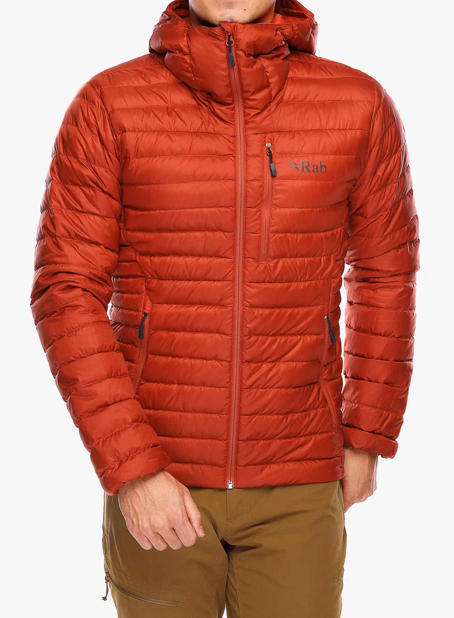 Péřová bunda Rab Microlight Alpine Jacket - tuscan red
