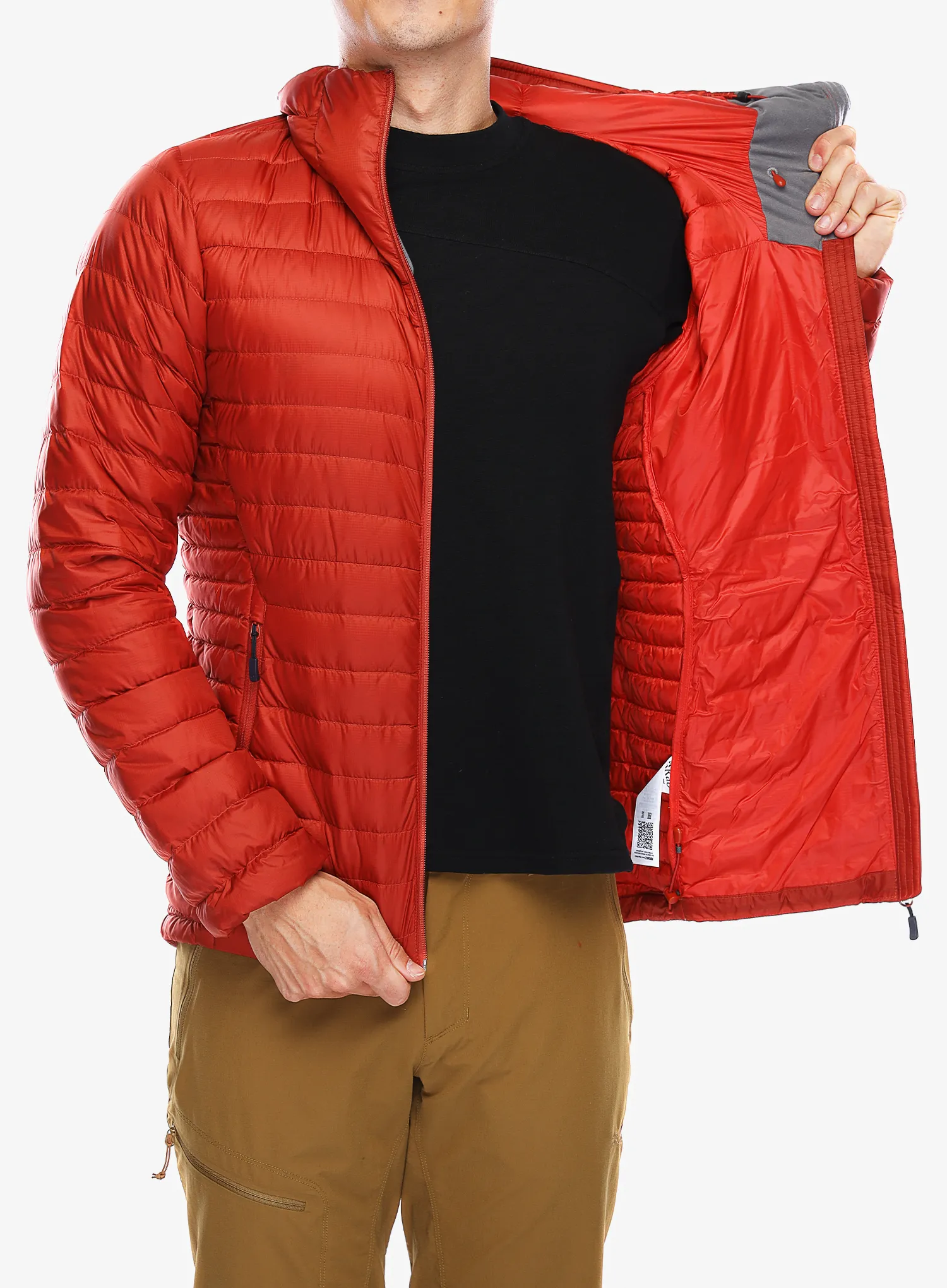 Péřová bunda Rab Microlight Alpine Jacket - tuscan red