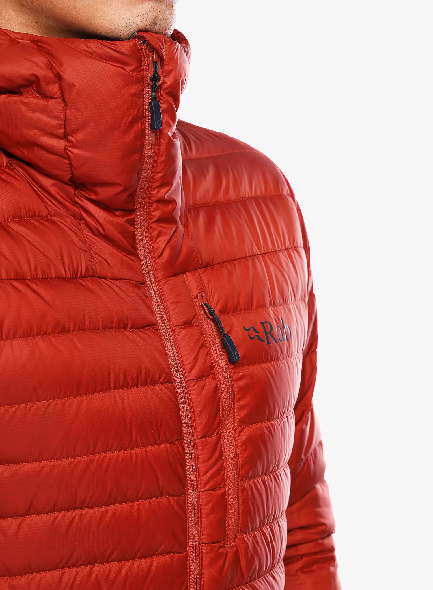 Péřová bunda Rab Microlight Alpine Jacket - tuscan red