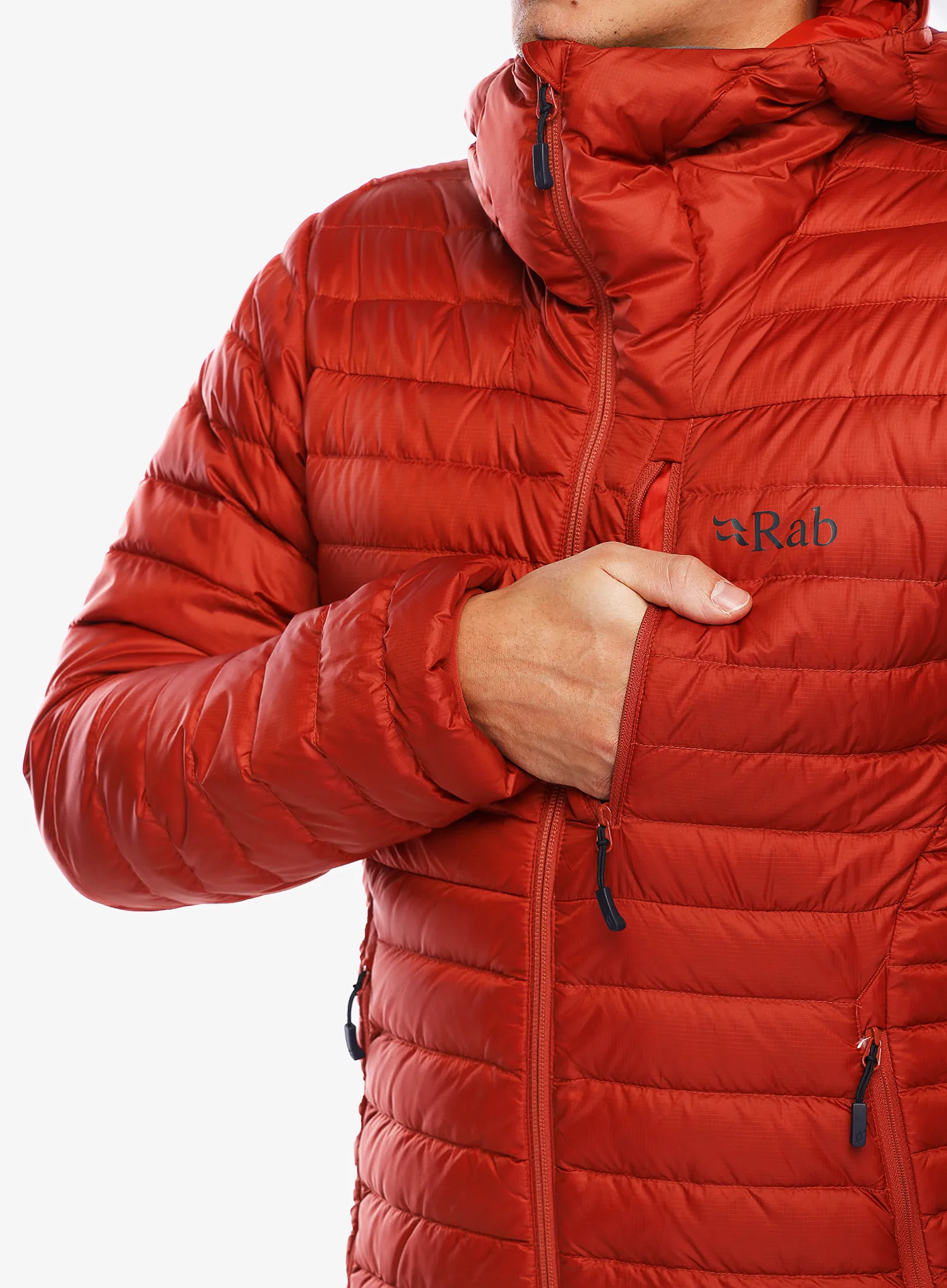 Péřová bunda Rab Microlight Alpine Jacket - tuscan red