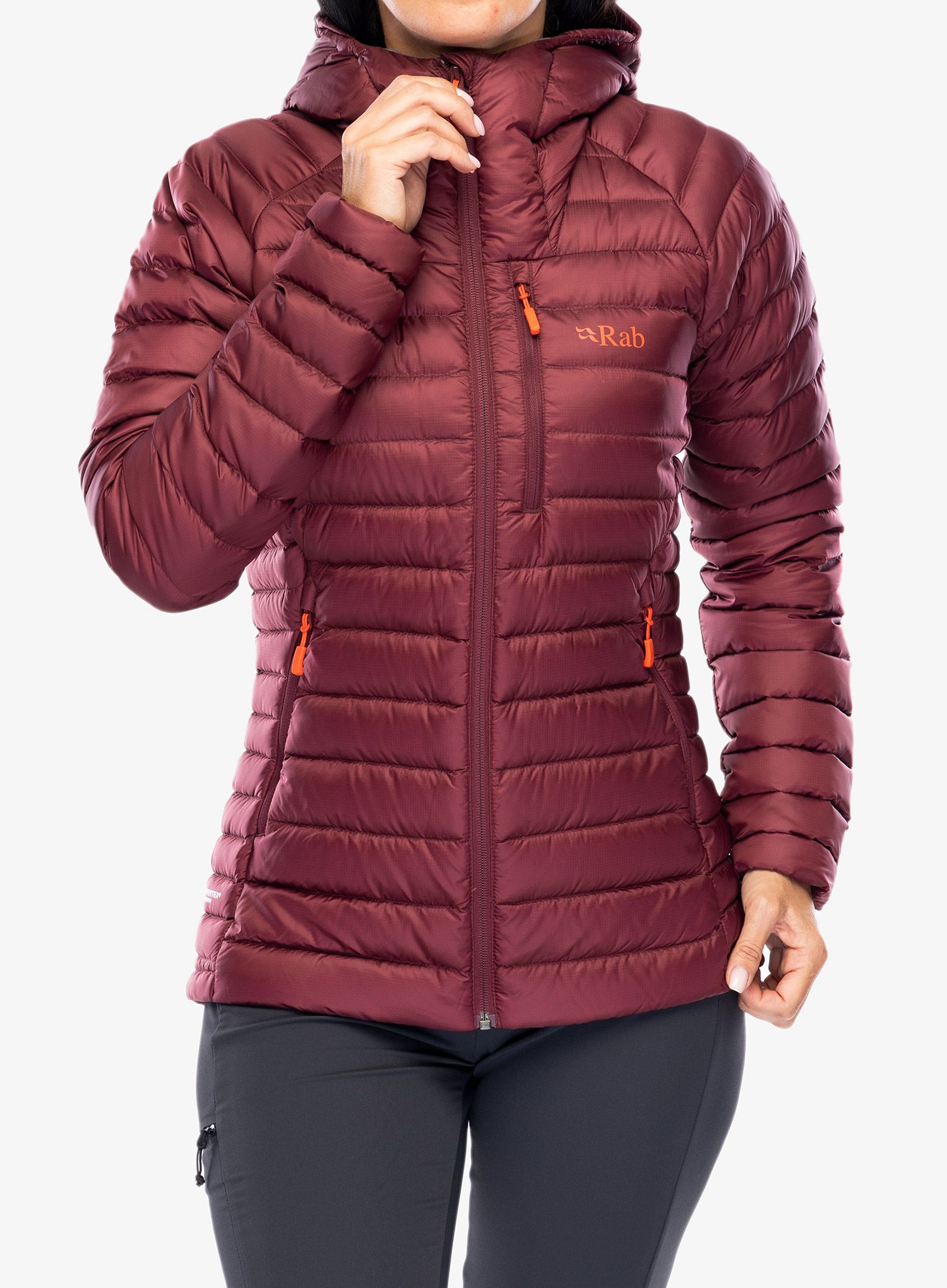 Dámská bunda Rab Microlight Alpine Long Jacket - deep heather