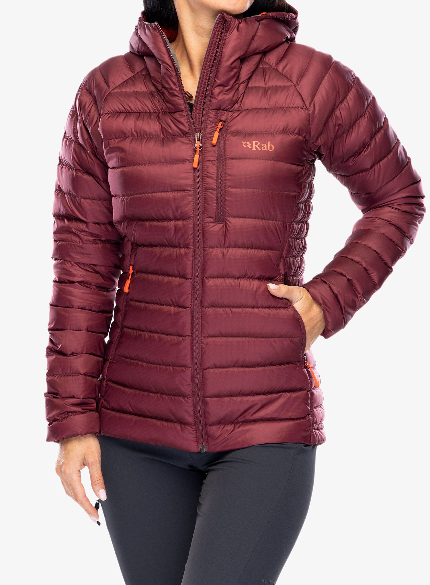 Dámská bunda Rab Microlight Alpine Long Jacket - deep heather