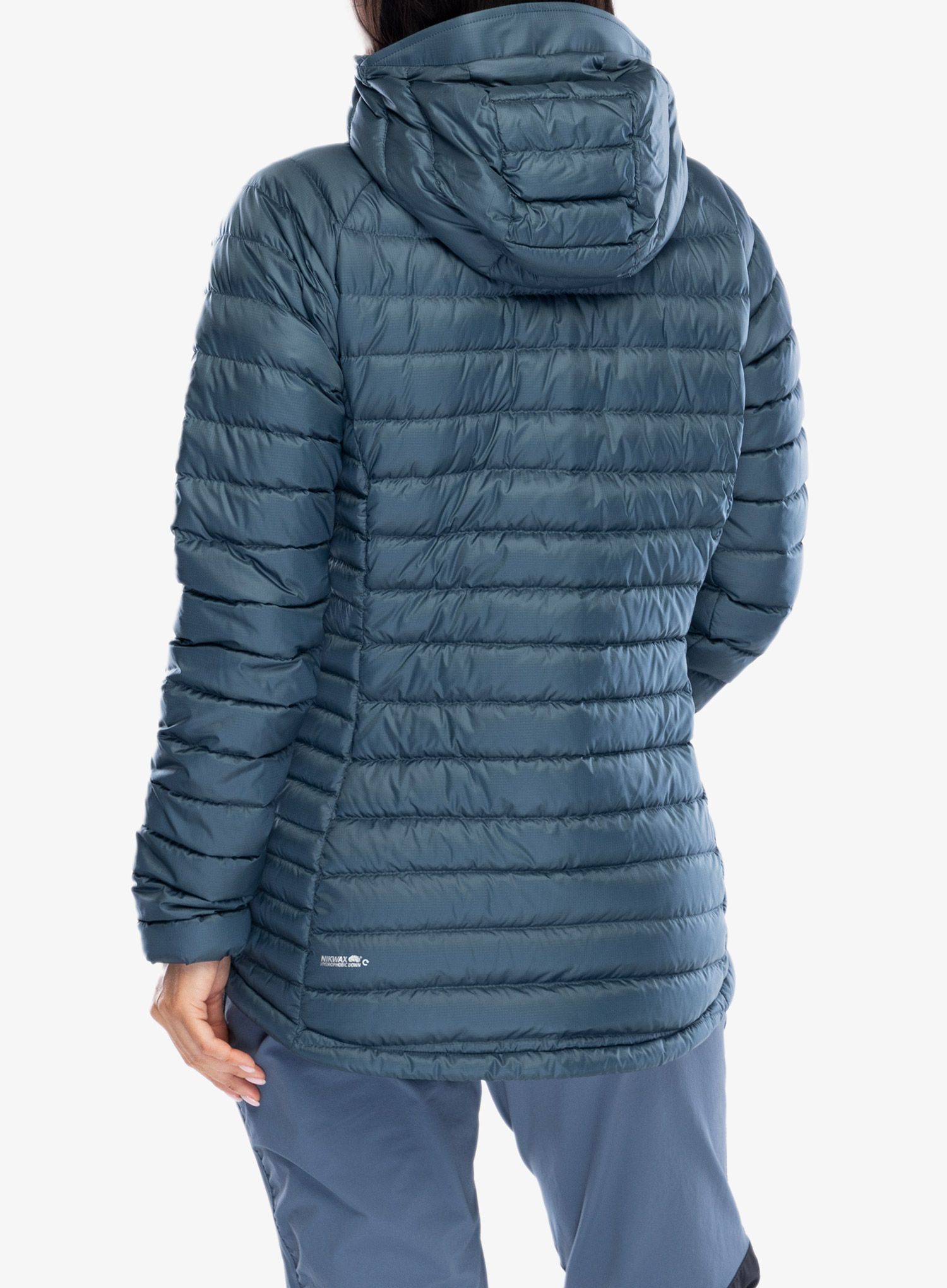 Dámská péřová bunda Rab Microlight Alpine Long Jacket - orion blue