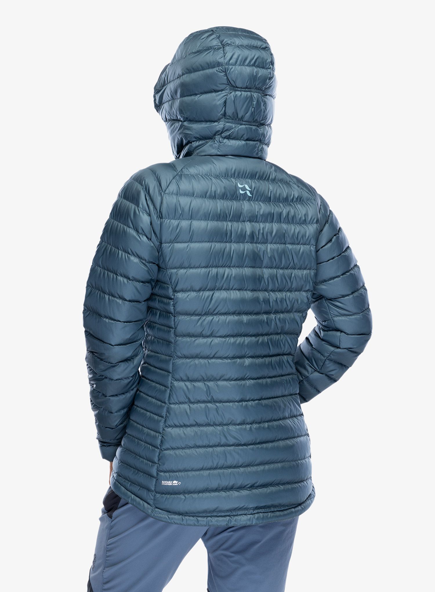 Dámská péřová bunda Rab Microlight Alpine Long Jacket - orion blue