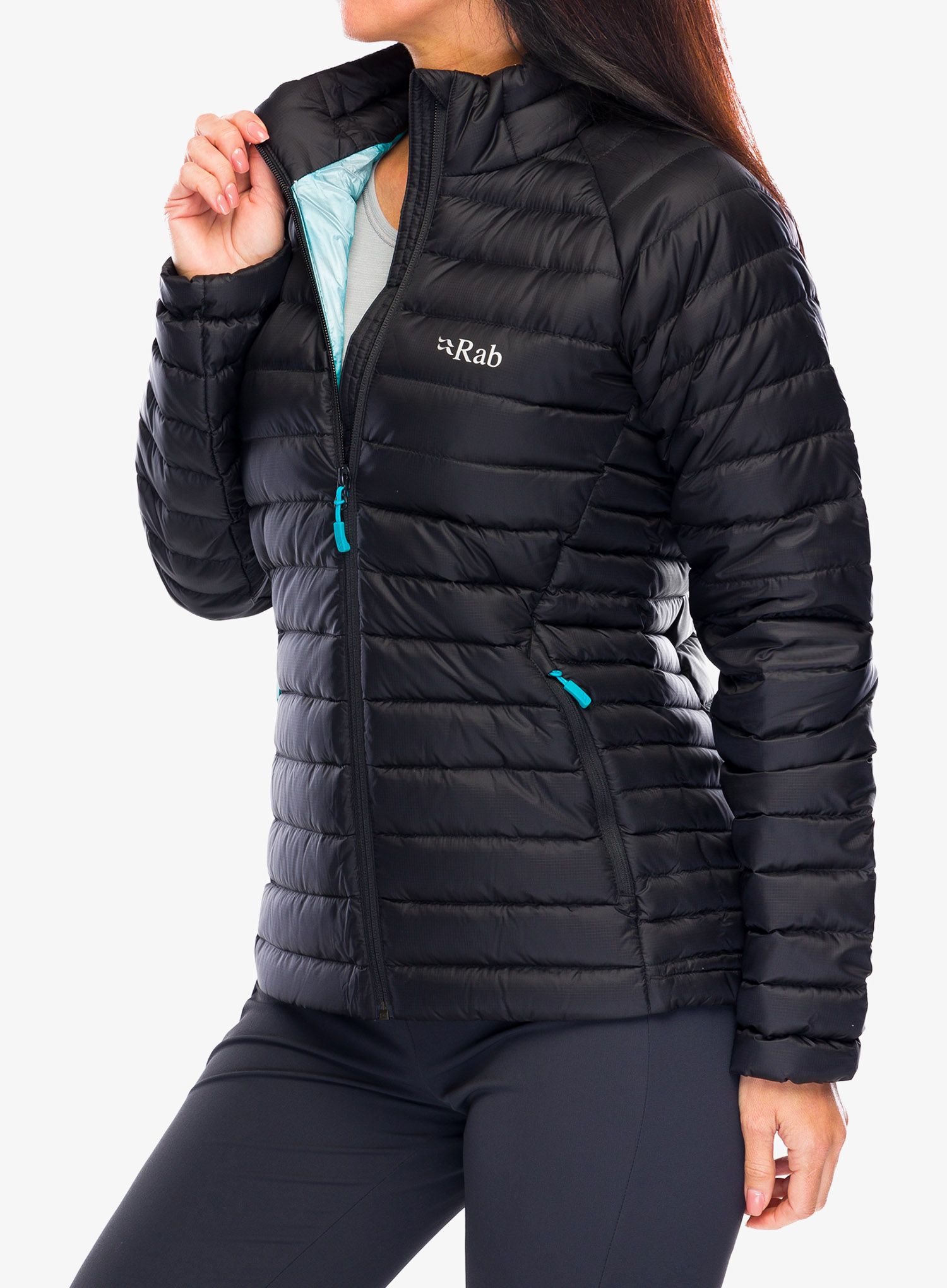 Dámská péřová bunda Rab Microlight Jacket - black