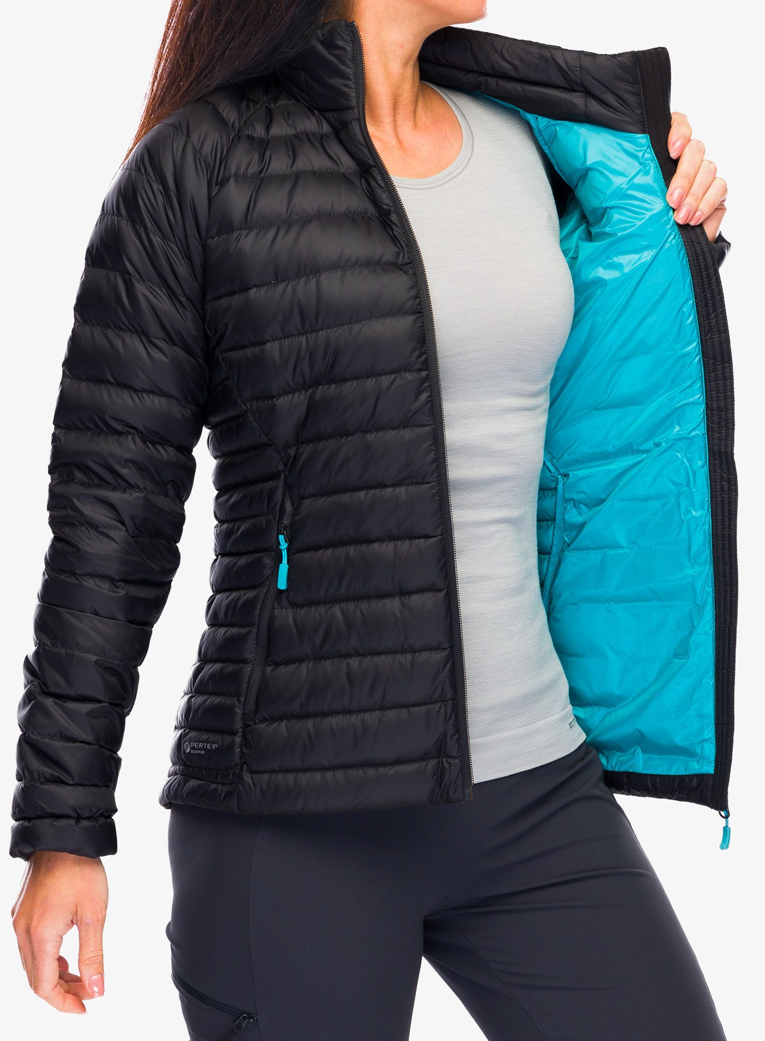 Dámská péřová bunda Rab Microlight Jacket - black