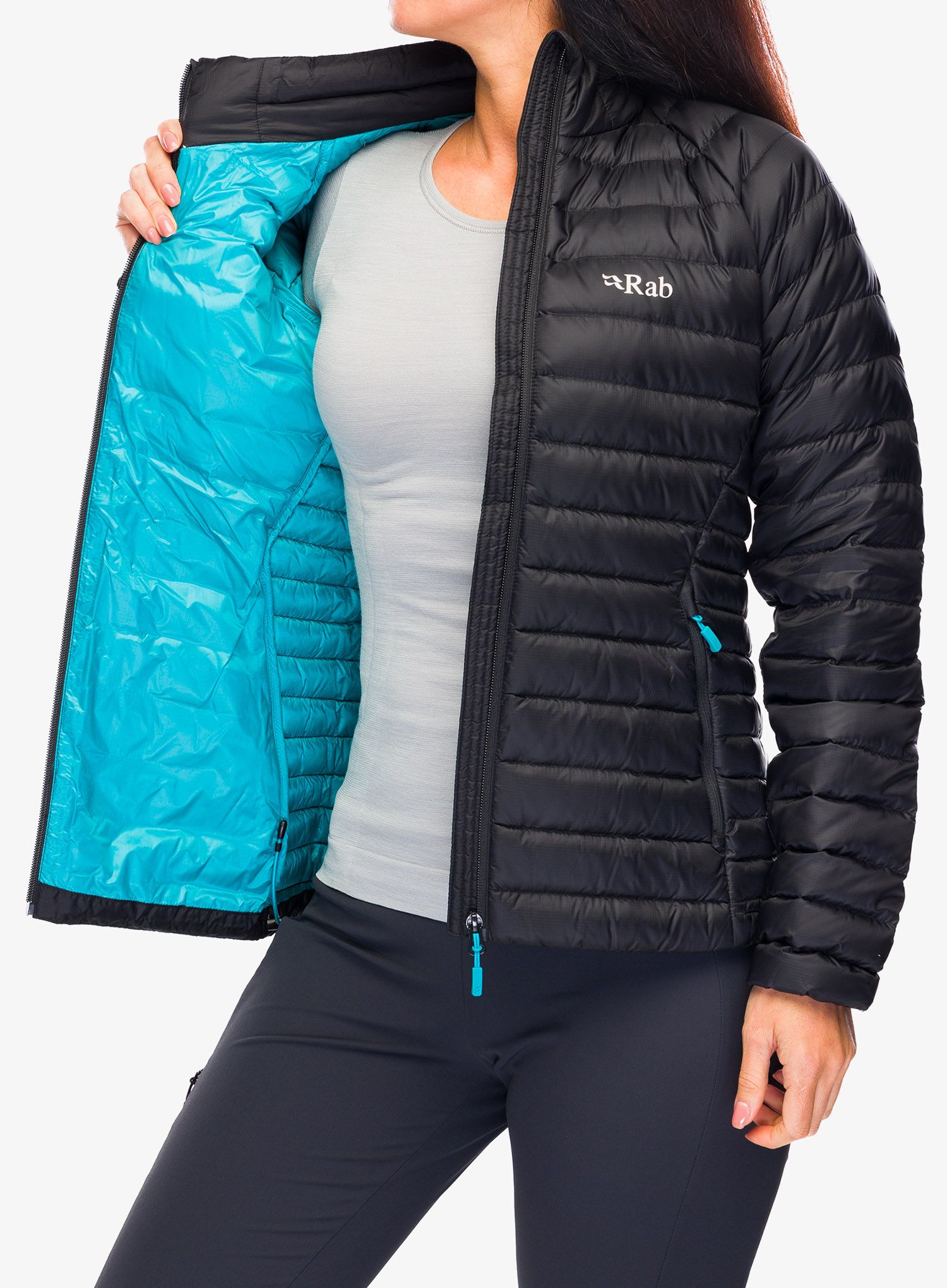 Dámská péřová bunda Rab Microlight Jacket - black