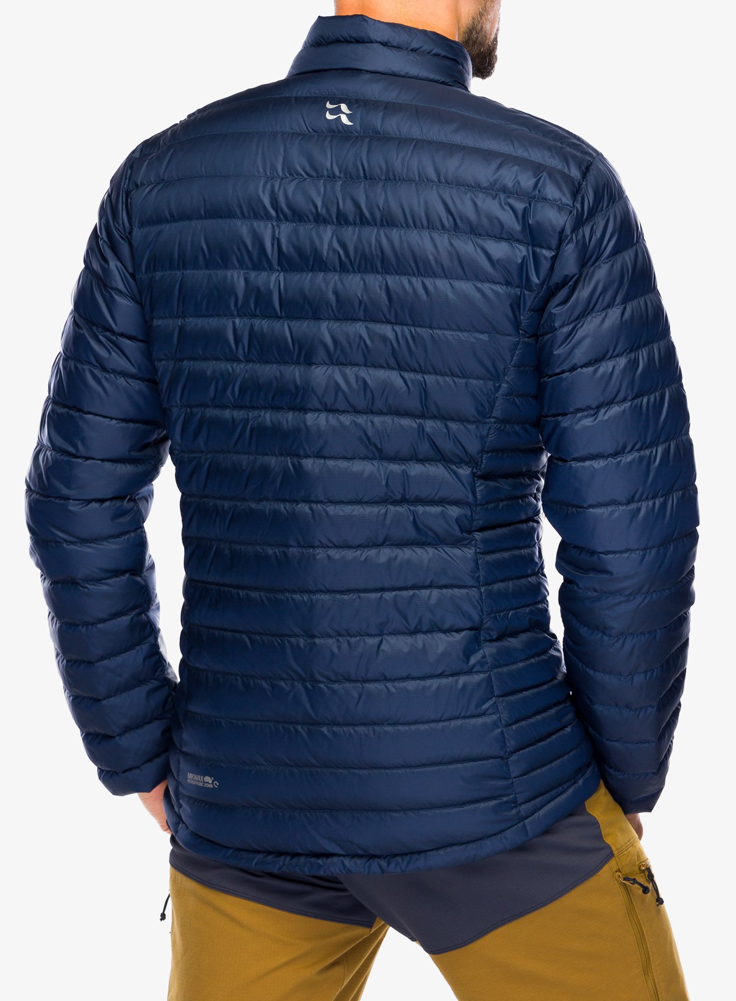 Péřová bunda Rab Microlight Jacket - deep ink/marmalade