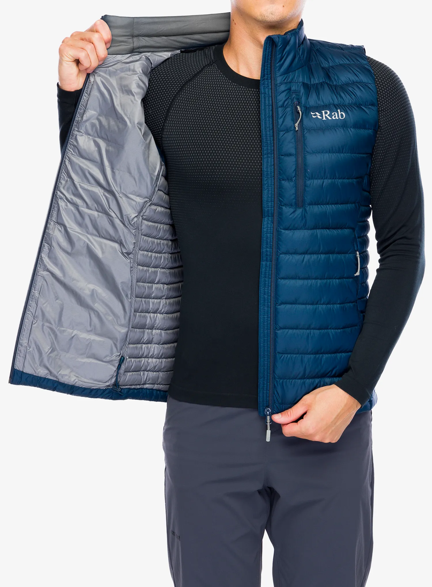 Péřová vesta Rab Microlight Vest - tempest blue