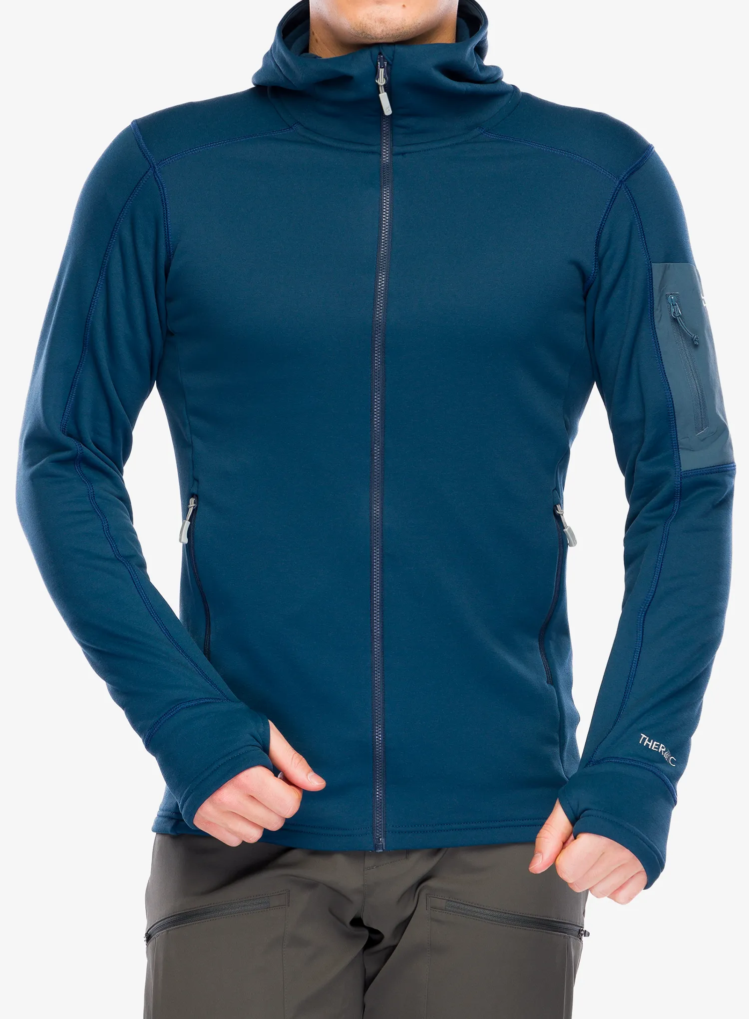 Fleece mikina Rab Modulus Hoody - tempest blue