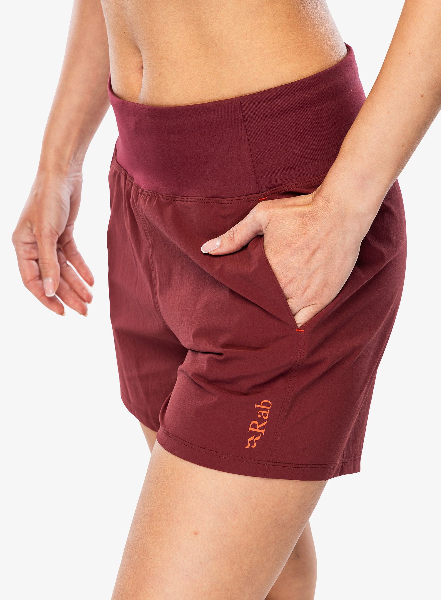 Dámské turistické kraťasy Rab Momentum Shorts - deep heather