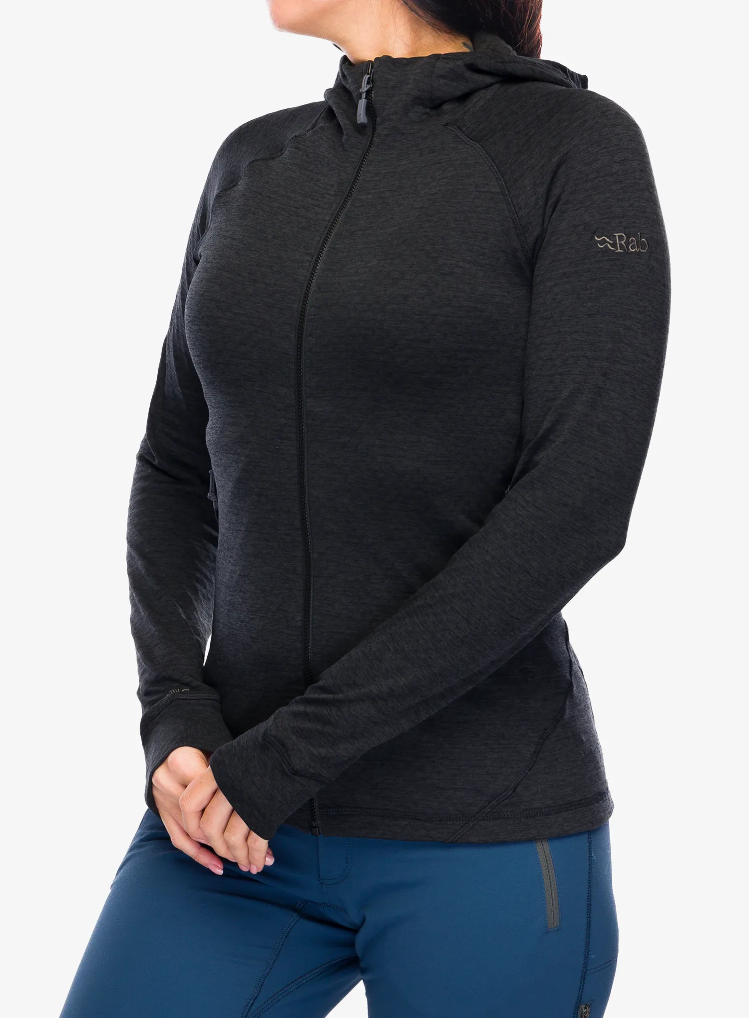 Dámská mikina s kapucí Rab Nexus Hoody - black