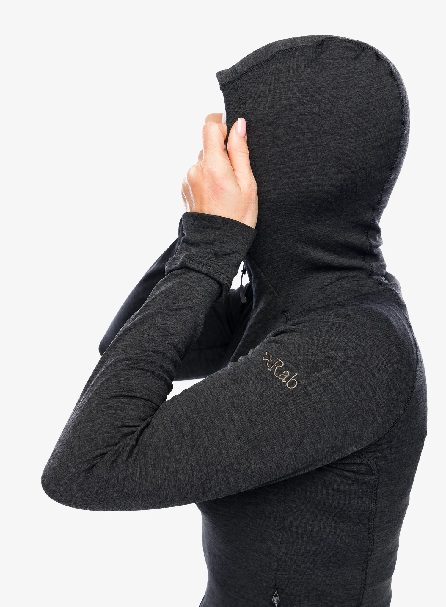 Dámská mikina s kapucí Rab Nexus Hoody - black