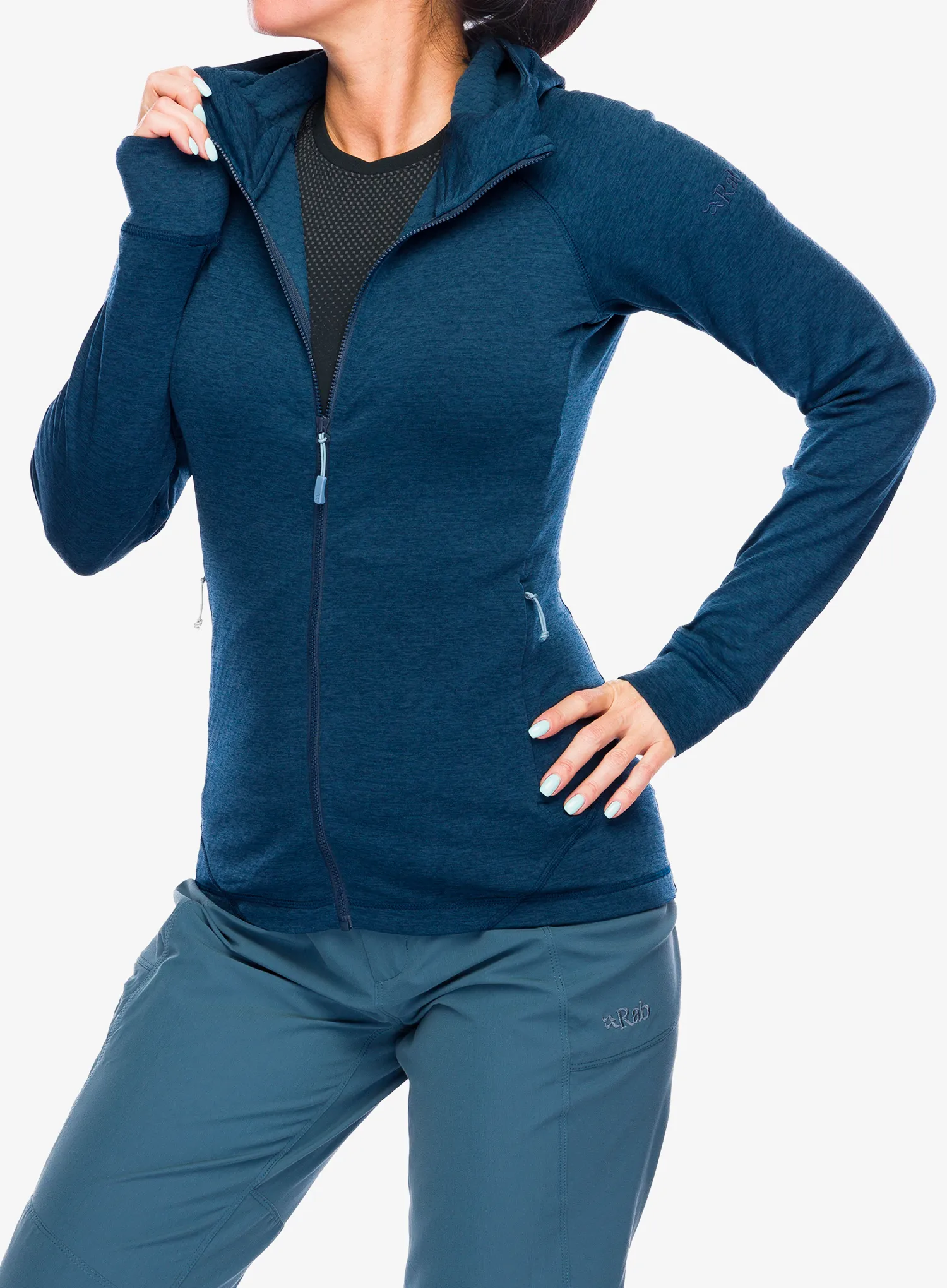 Dámská mikina s kapucí Rab Nexus Hoody - deep ink