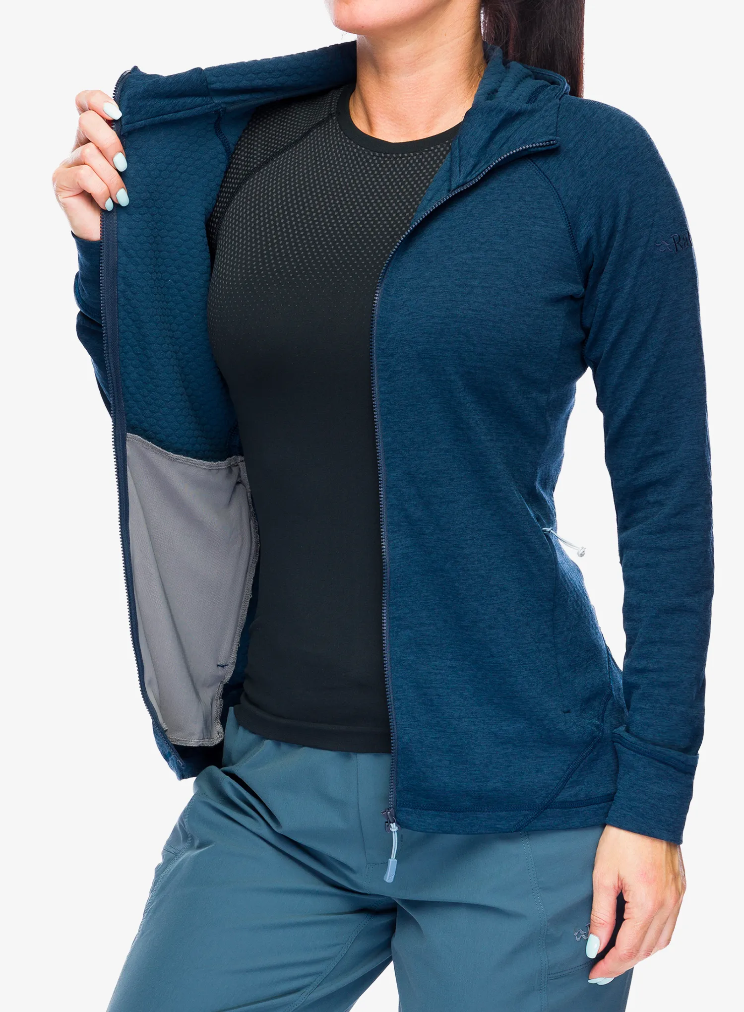 Dámská mikina s kapucí Rab Nexus Hoody - deep ink