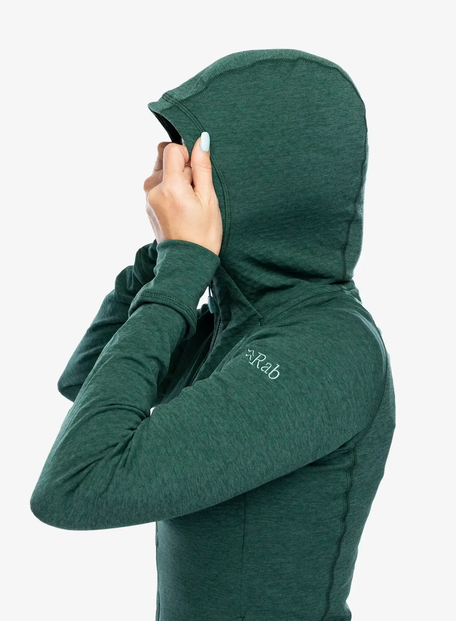 Dámská mikina s kapucí Rab Nexus Hoody - green slate