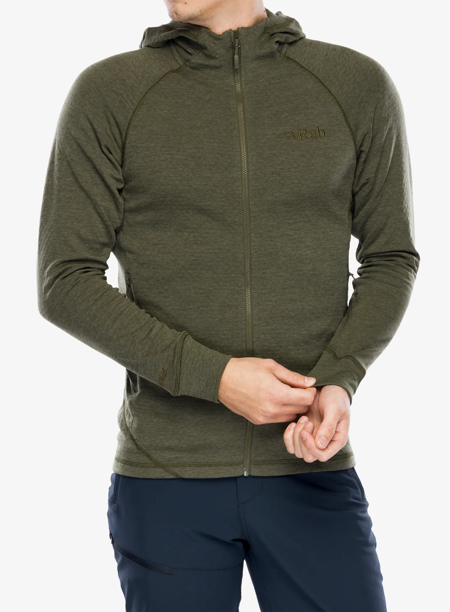 Mikina s kapucí Rab Nexus Hoody - olive/olive