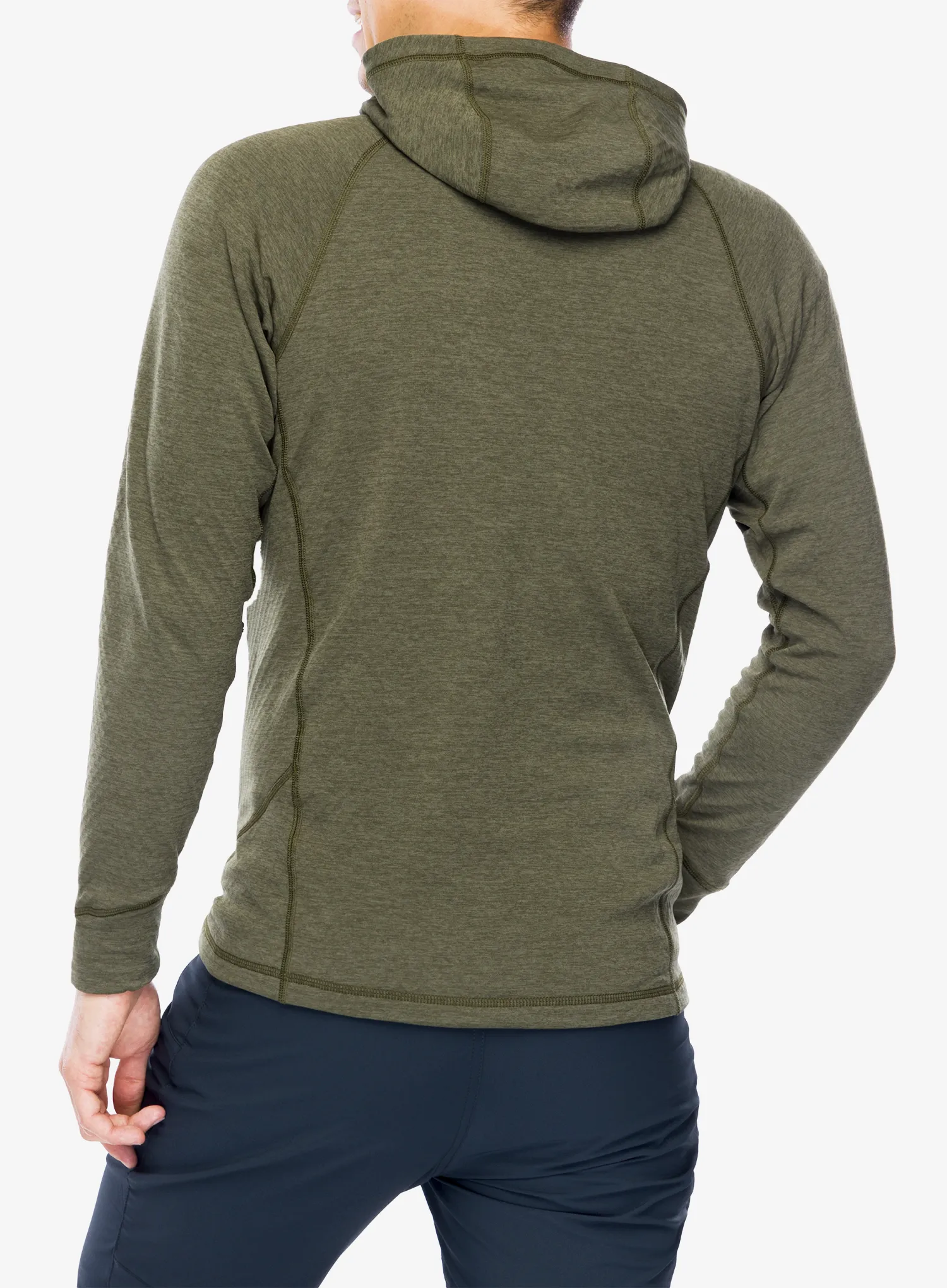 Mikina s kapucí Rab Nexus Hoody - olive/olive