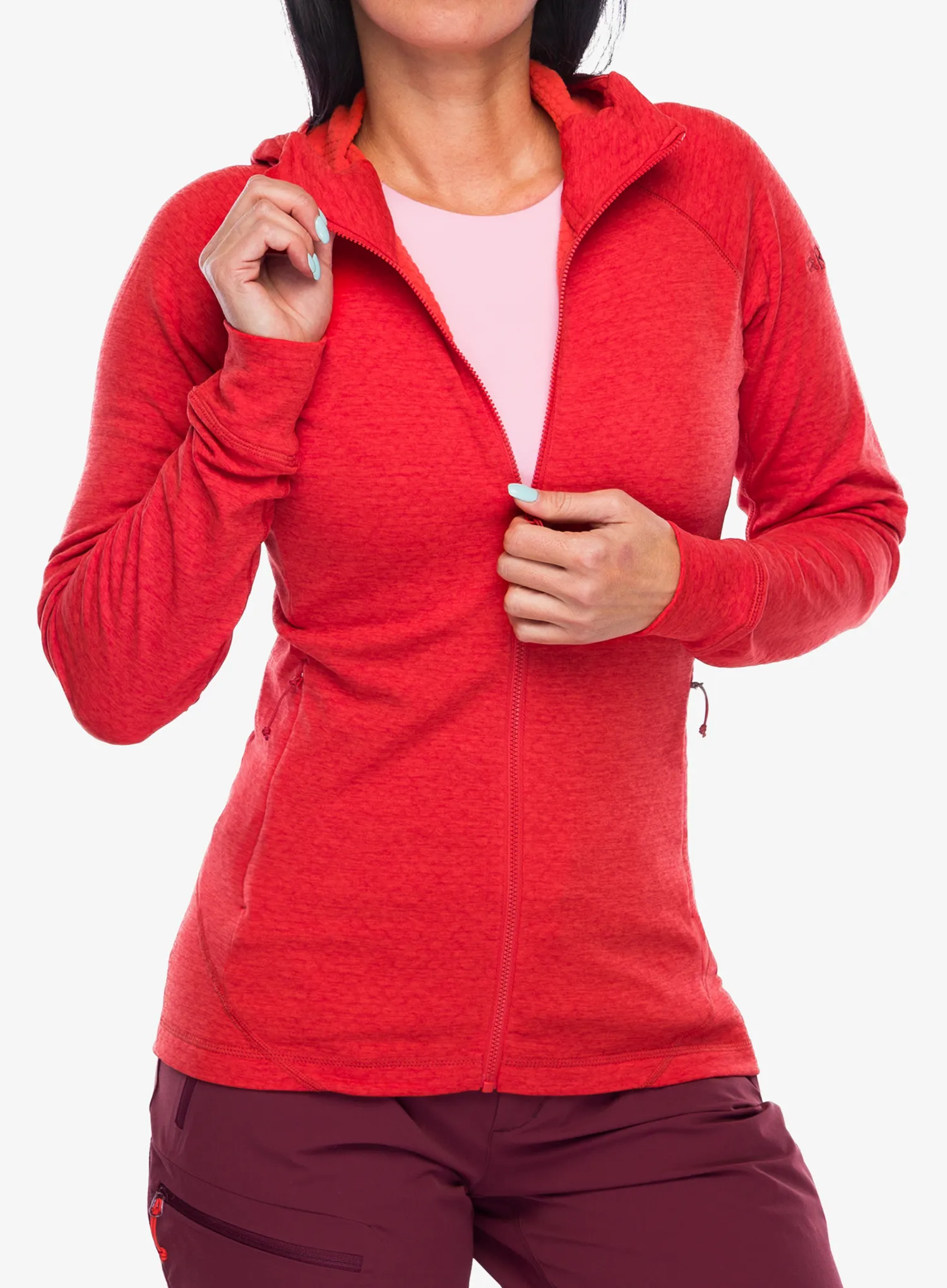 Dámská mikina s kapucí Rab Nexus Hoody - red grapefruit